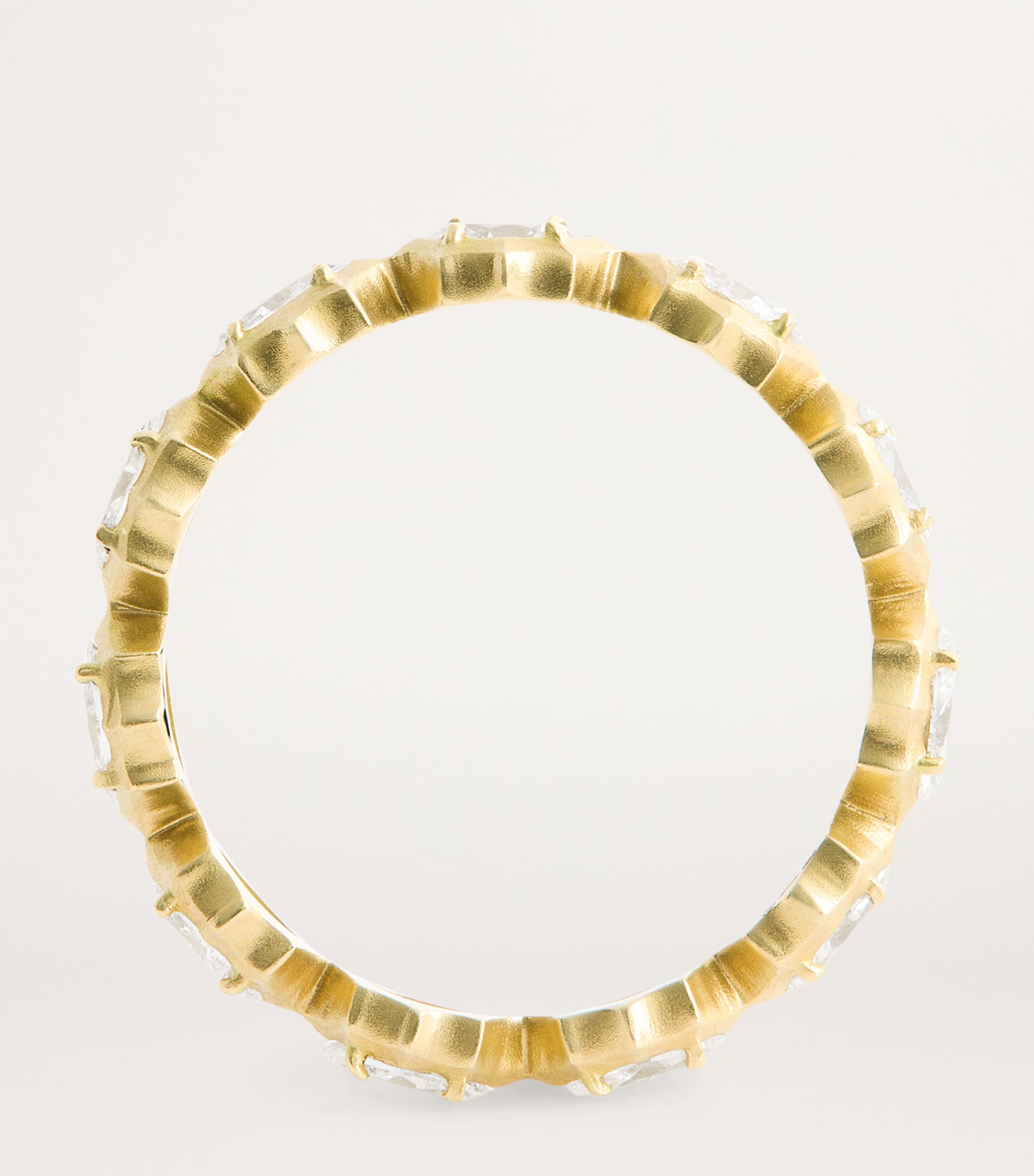 Jade Trau Large Yellow Gold and Diamond Alchemy Maverick Eternity Ring Yellow Gold Image 3
