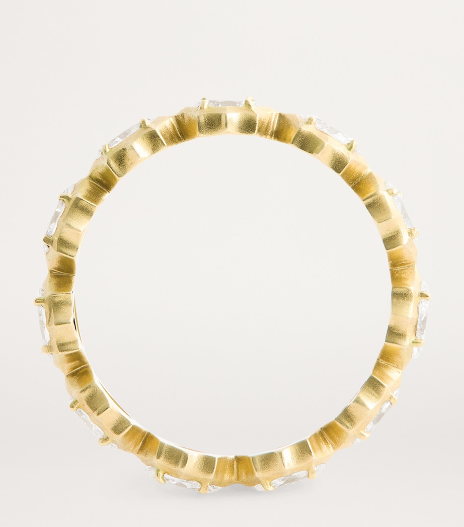 Jade Trau Large Yellow Gold and Diamond Alchemy Maverick Eternity Ring Yellow Gold Image 3