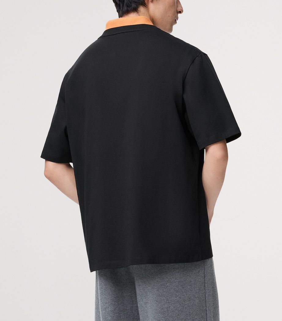 x Louis Wain Cotton-Blend Anagram Cat Loose T-shirt BLACK Image 4