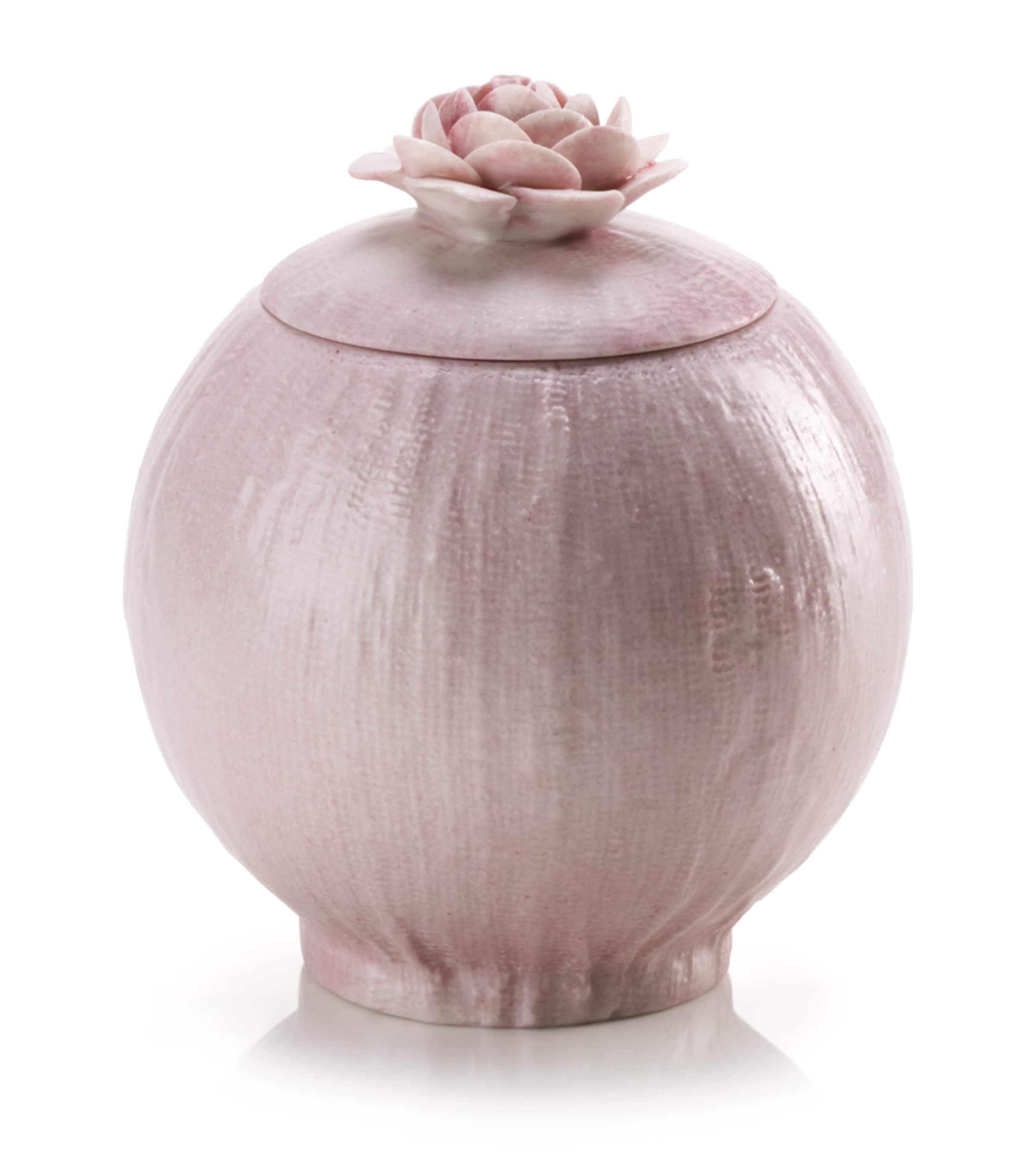 VILLARI Porcelain Rose Topped Sugar Bowl | Dining | Tableware | Tea Sets | Serveware | Serving Bowls | Designers | Villari