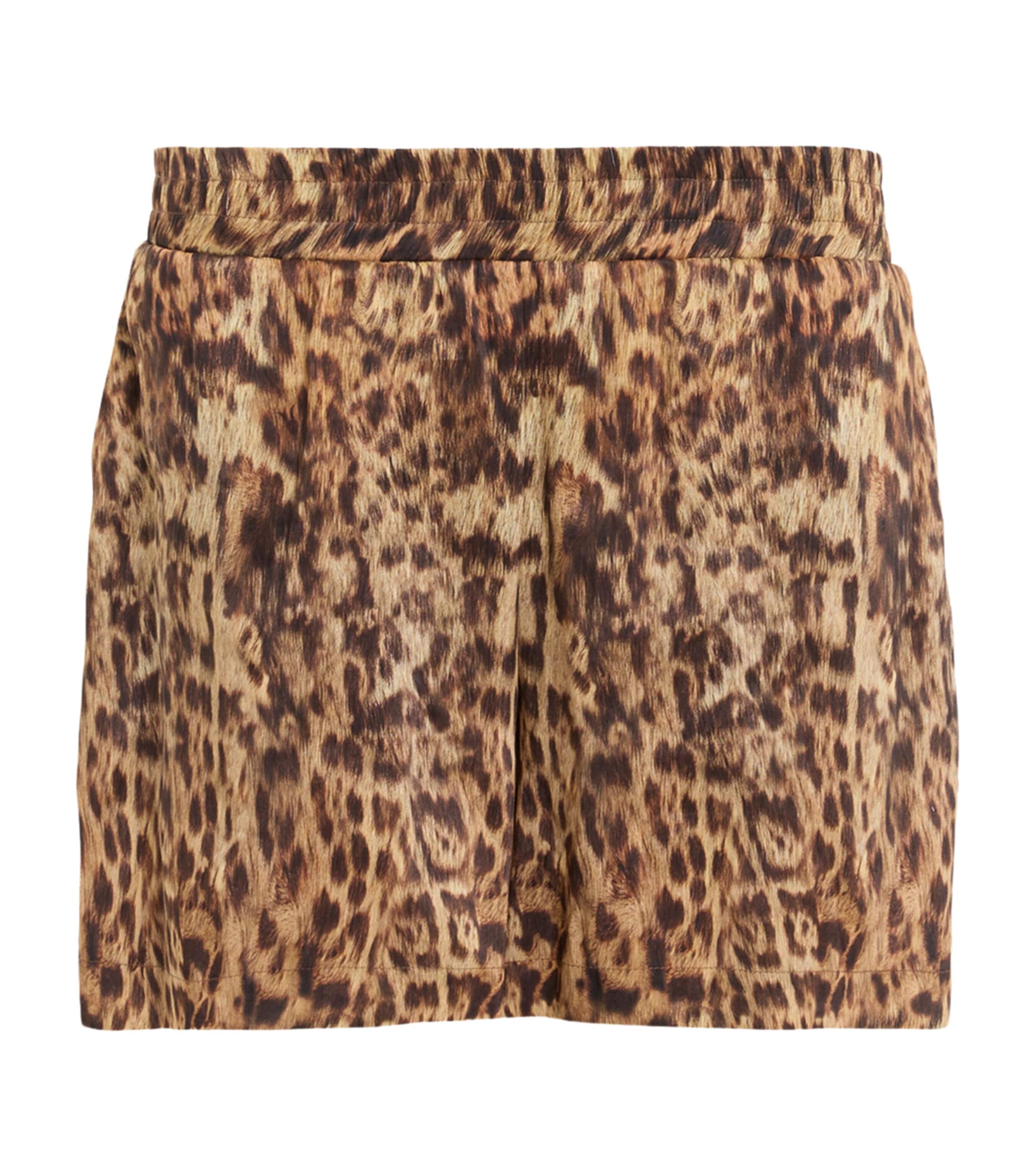 Allsaints Linen-silk Printed Charli Shorts
