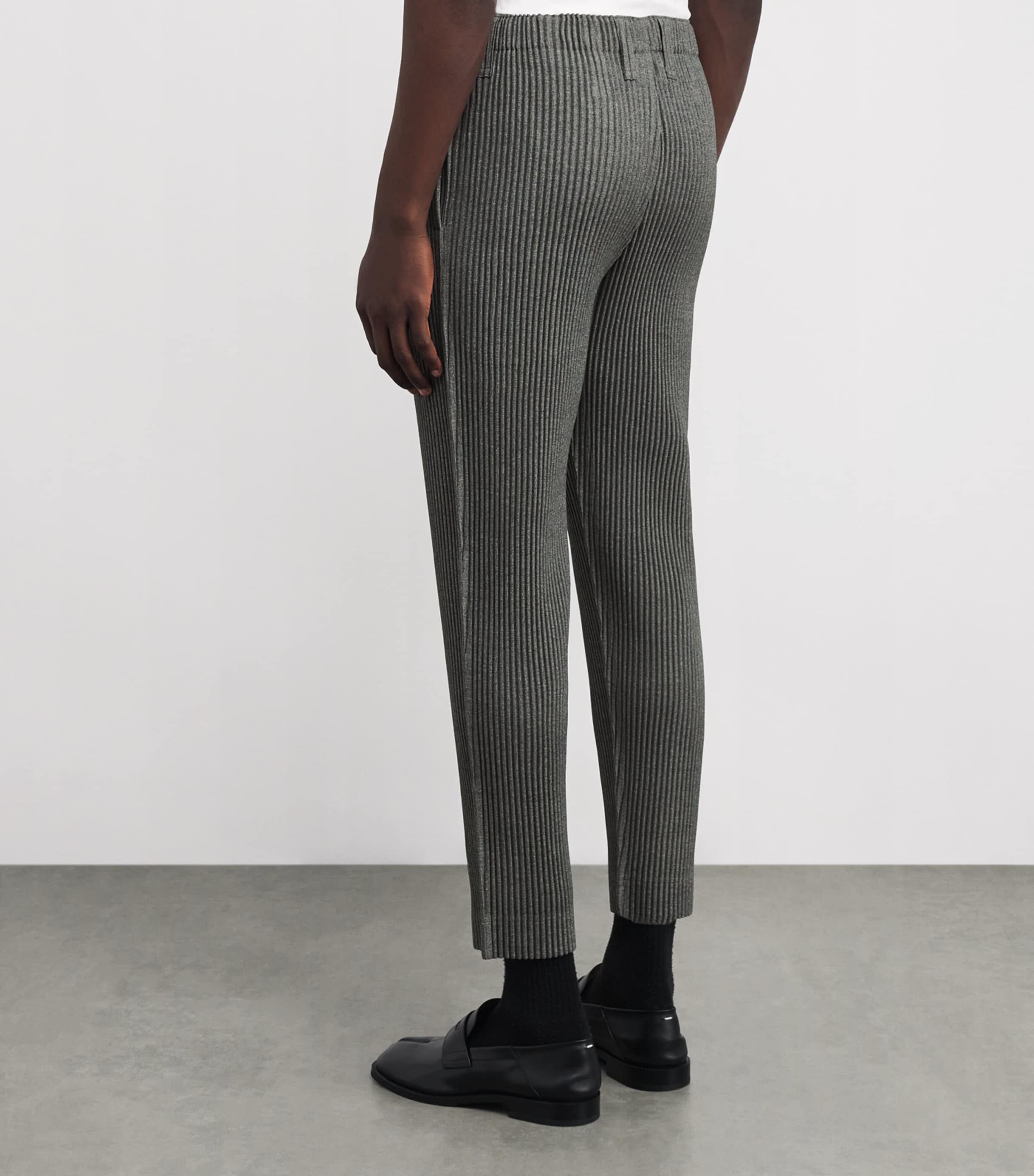 Wool-Effect Pleated Tailored Trousers 12-GRAY Image 4