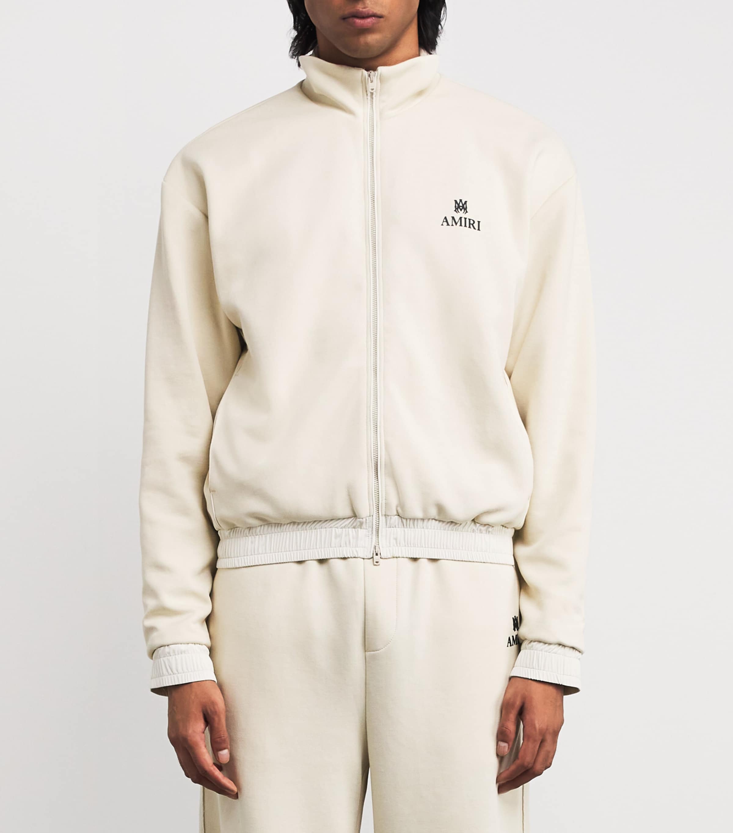 AMIRI Ivory Cotton-Blend Lounge Track Jacket | Harrods US