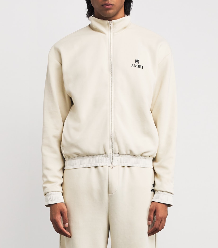 Cotton-Blend Lounge Track Jacket ALABASTER Image 3