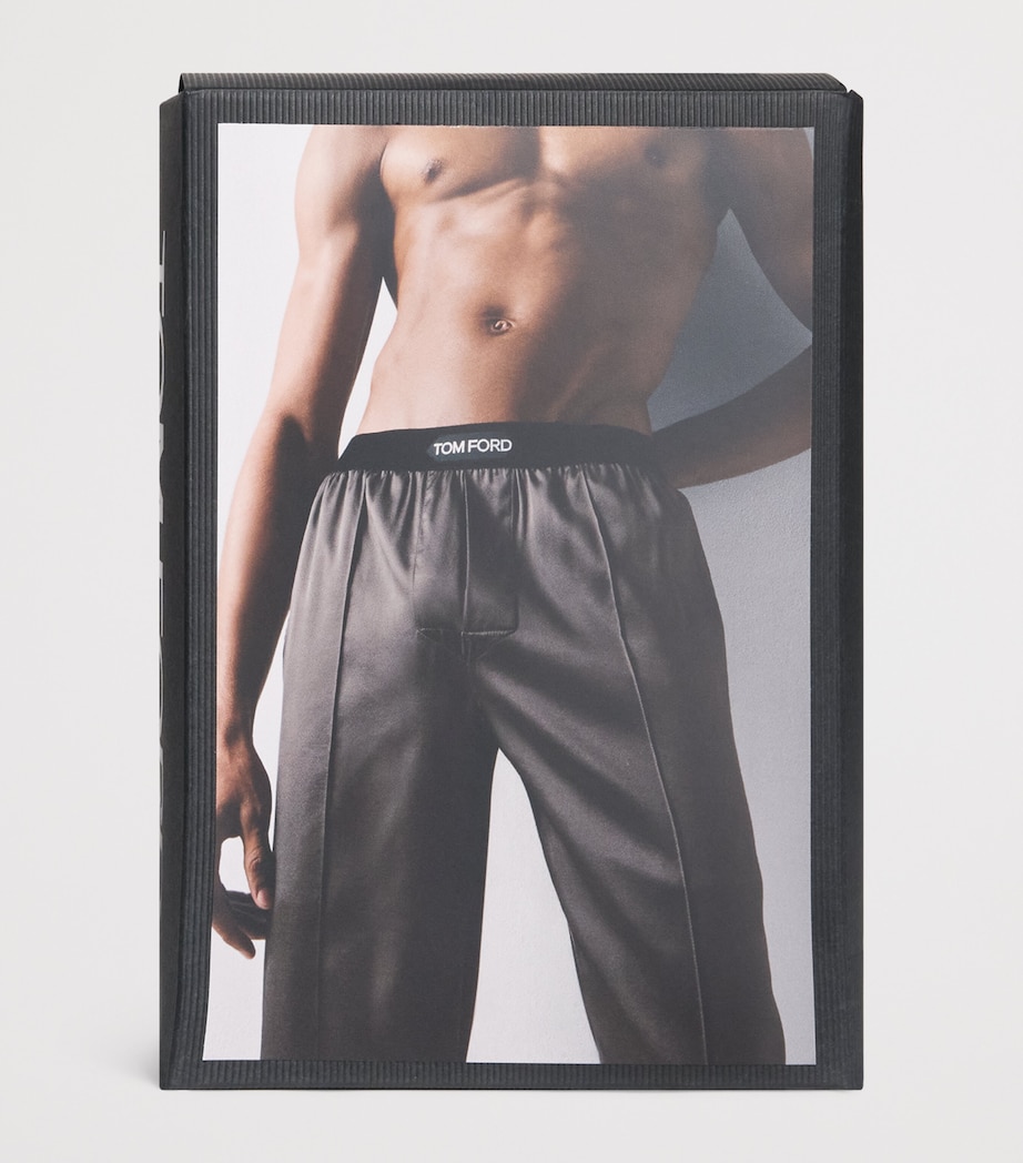 Silk-Blend Pyjama Bottoms 306DEEP MILITARY Image 2