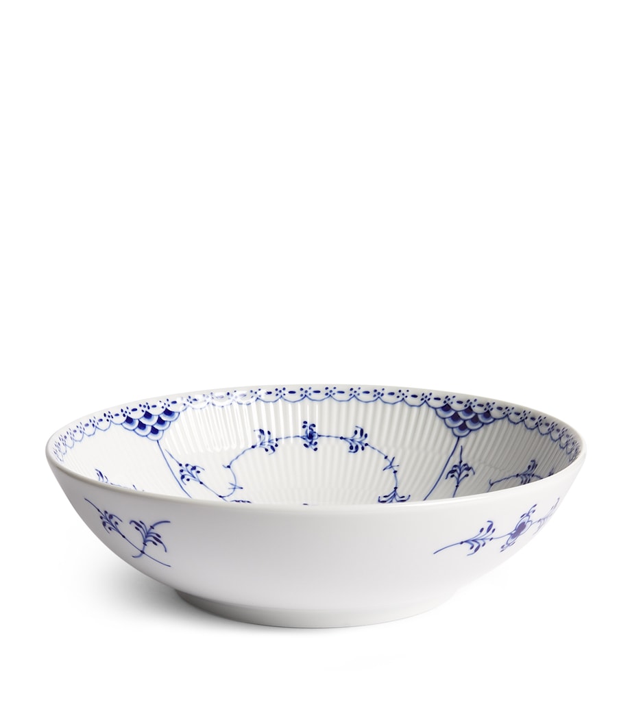 Blue Fluted Half Lace Bowl (21cm) BLUE Image 1