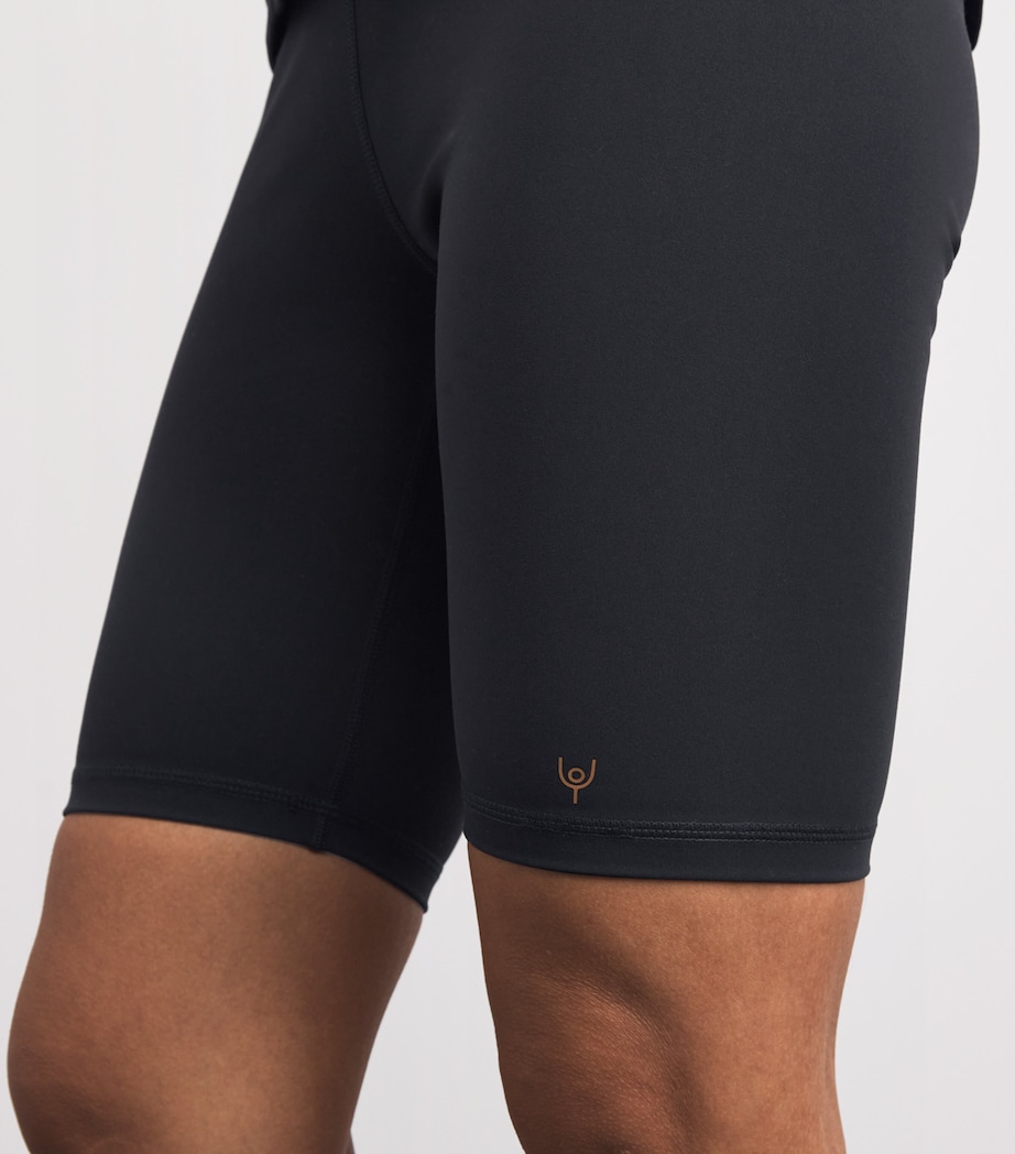 Y.O.U Womens Spa Logo Shorts Black Image 3