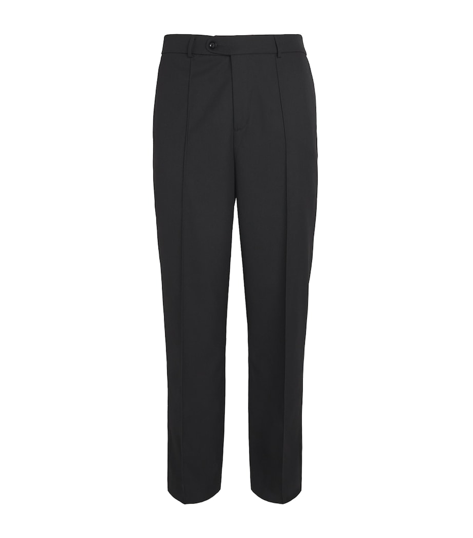 Everyday Wide-Leg Pleated Trousers BLACK Image 1