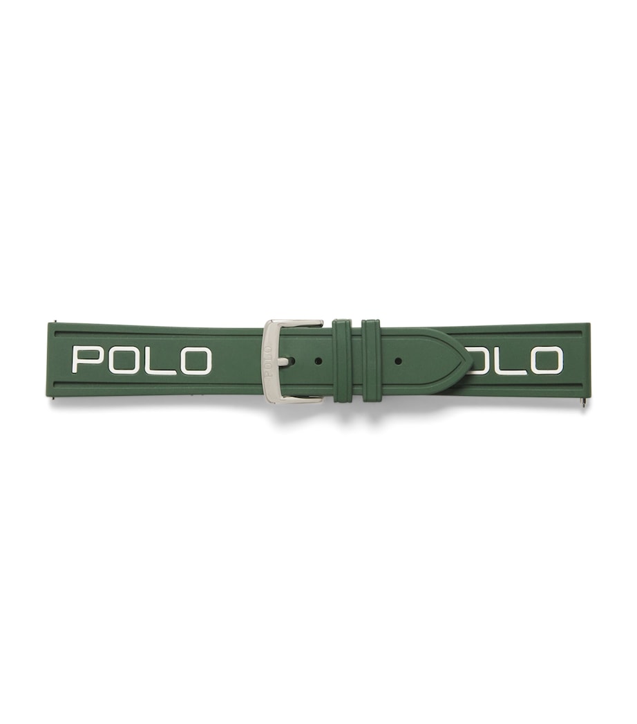 Polo Ralph Lauren Logo Watch Strap Green Image 1