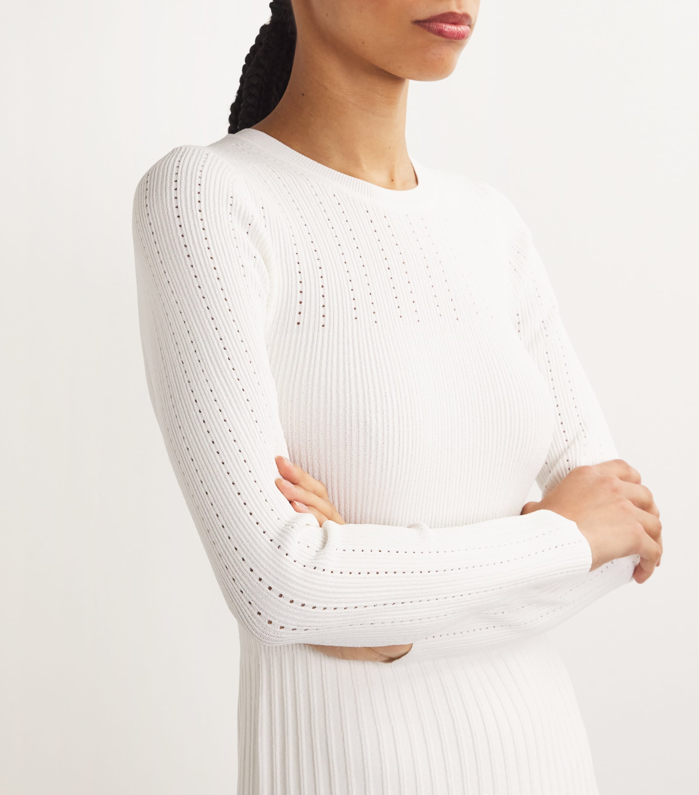 Veronica Beard White Nami Sweater Midi Dress | Harrods US