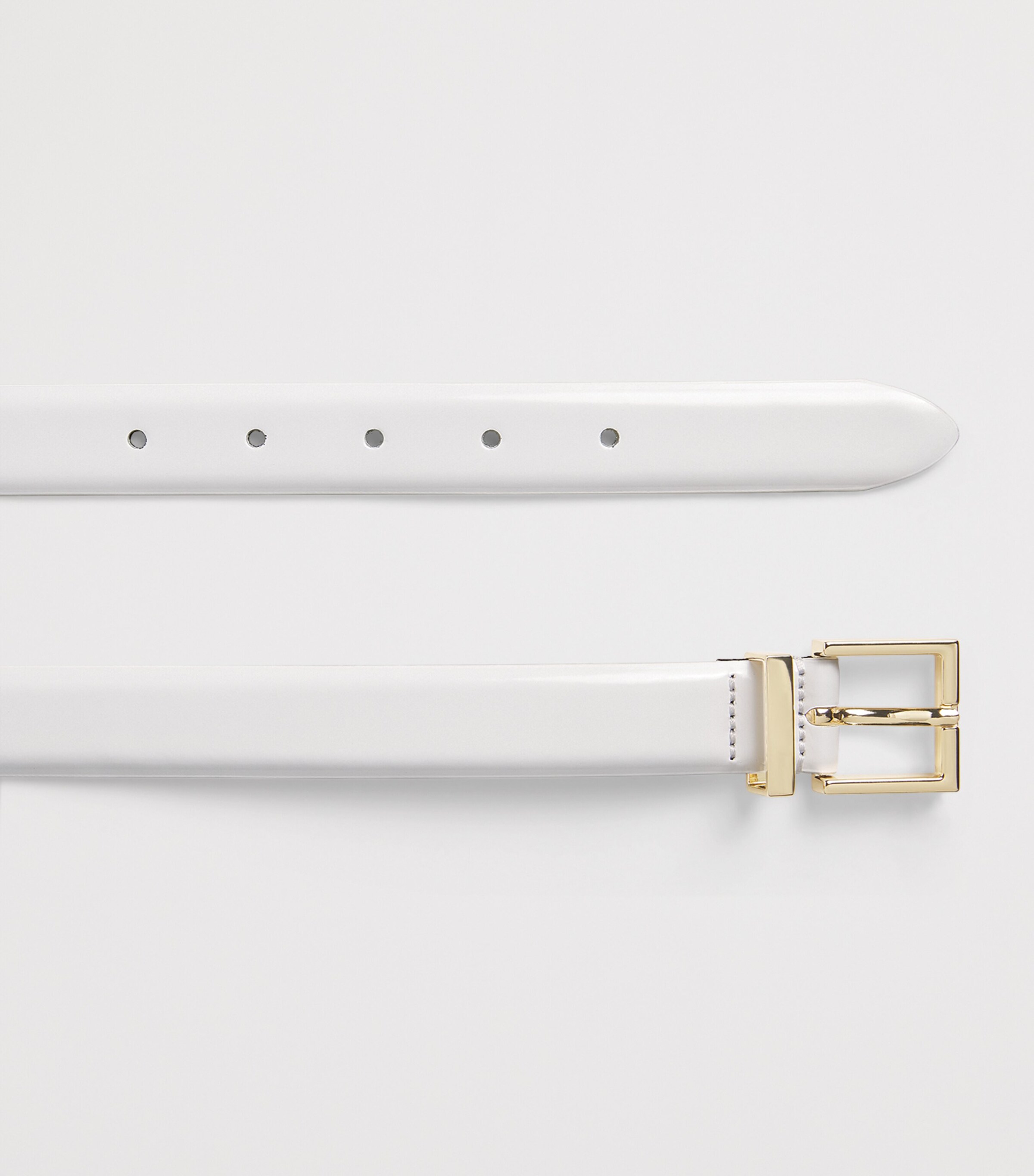 Leather Belt WHITE Image 4