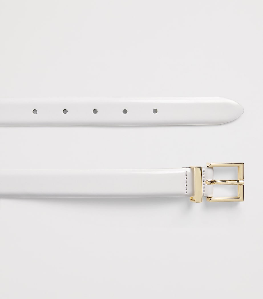 Leather Belt WHITE Image 4