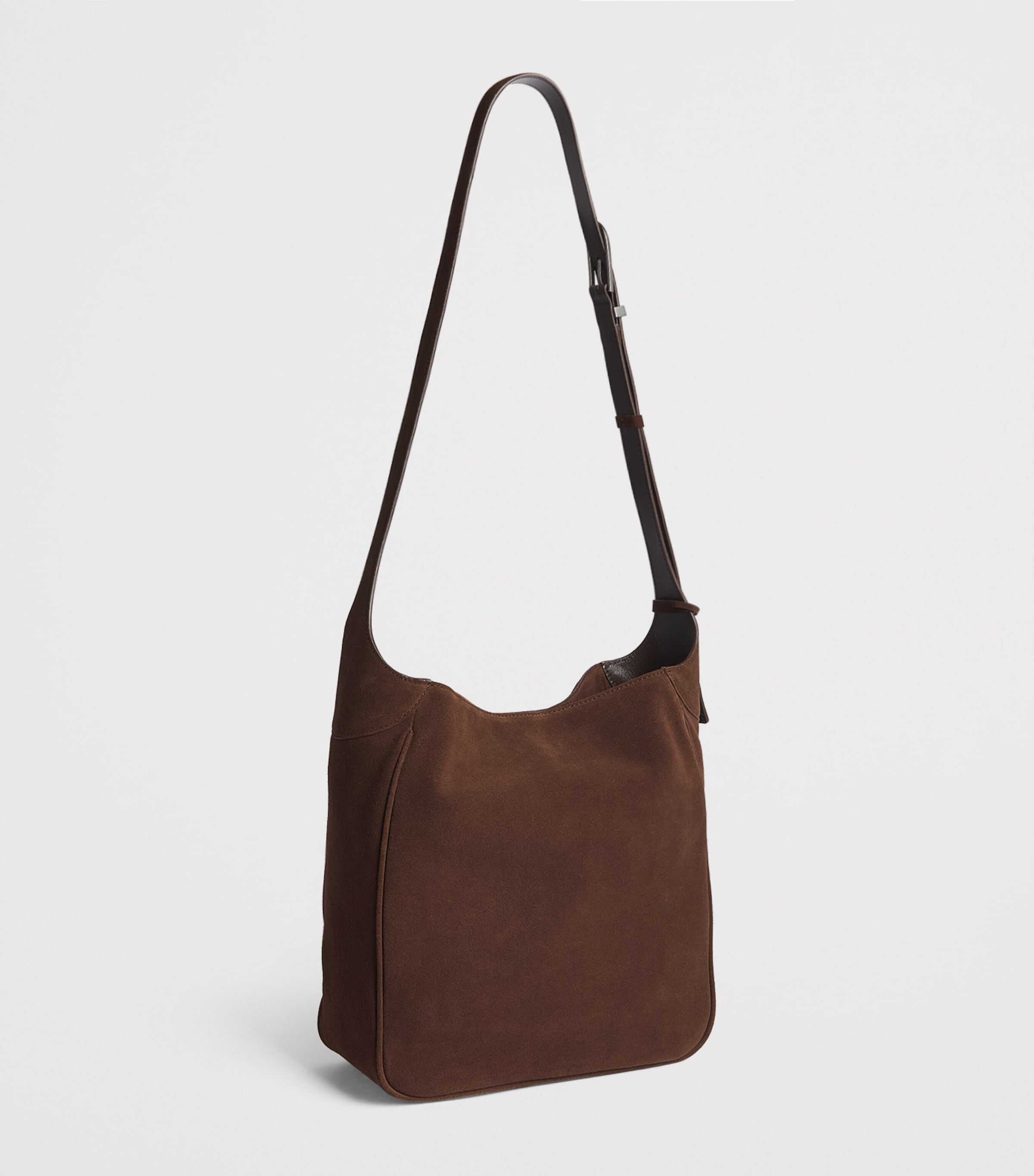 System Suede Anchor Shoulder Bag Dark Brown Image 3
