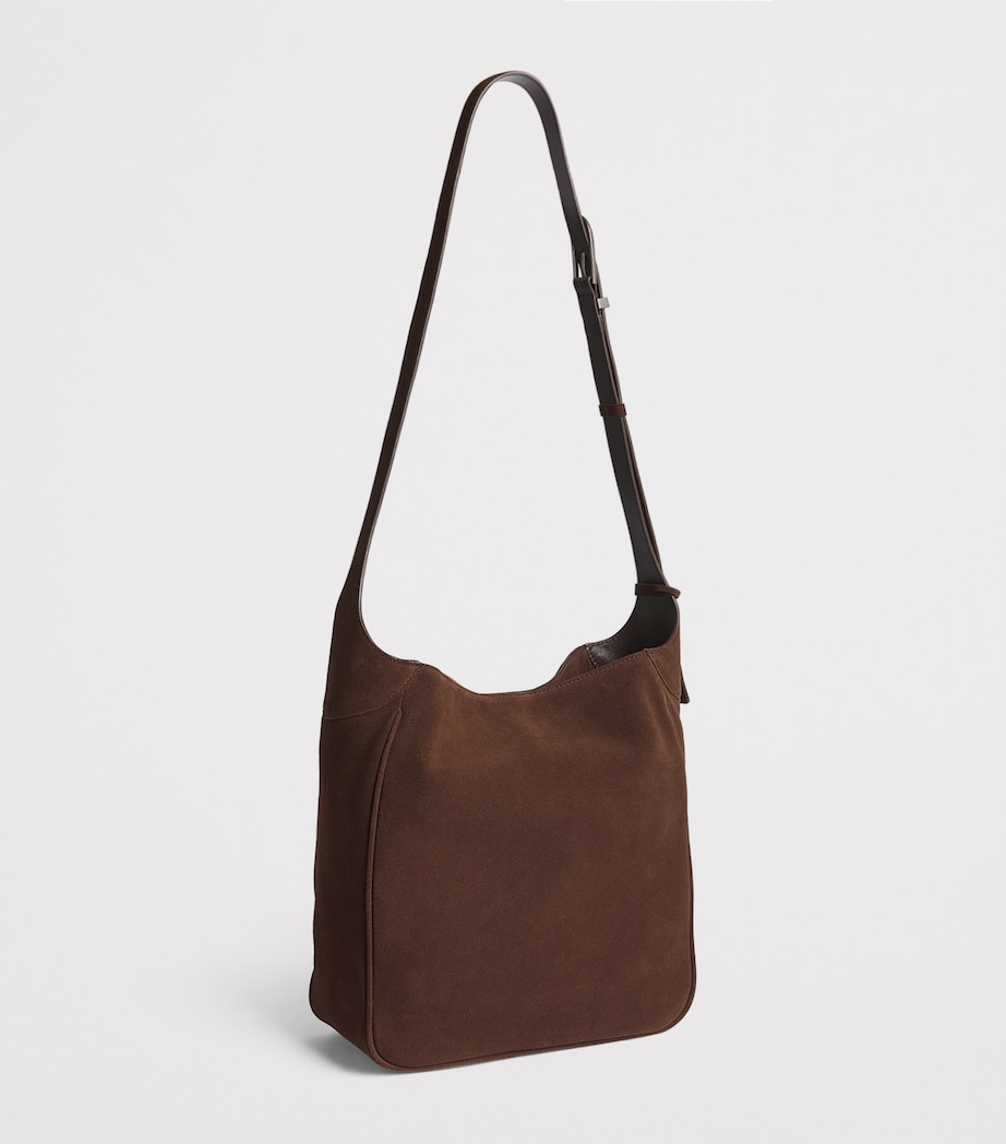 System Suede Anchor Shoulder Bag Dark Brown Image 3