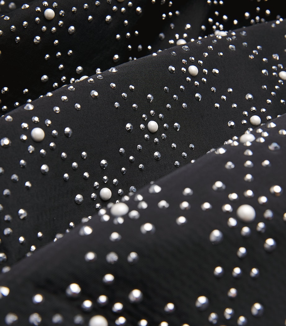 Embellished Mini Skater Dress BLACK Image 5