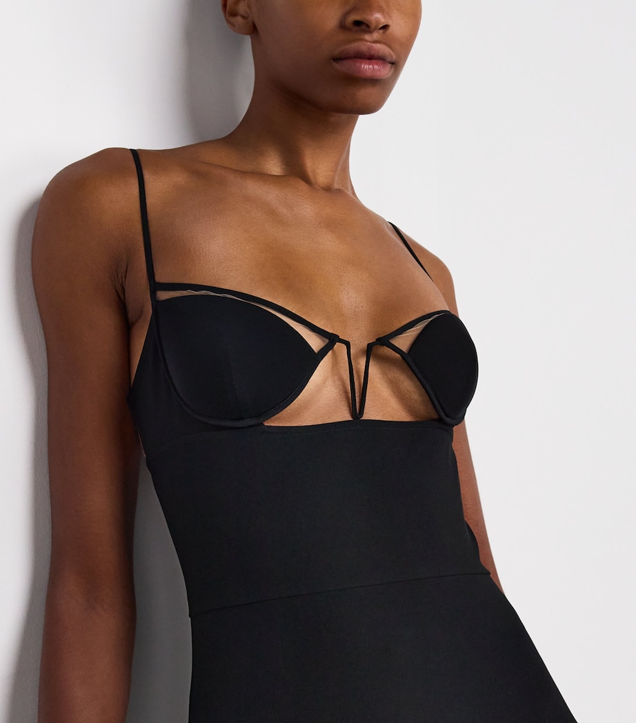 V-Wire Bra Maxi Dress BLACK Image 4