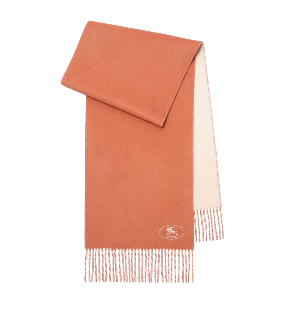 Burberry Cashmere Reversible Knight Scarf Clay Pink Image 1