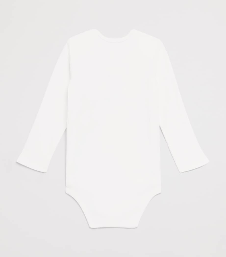 Ralph Lauren Kids Embroidered Bear Bodysuit (3-12 Months) White Image 2
