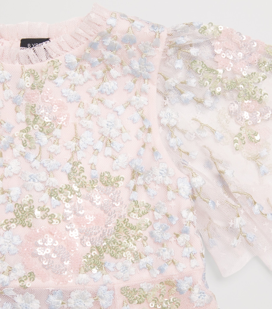 Tulle Floral Cressida Dress (4-6 Years) SHMSEASHELL/MULTI Image 3