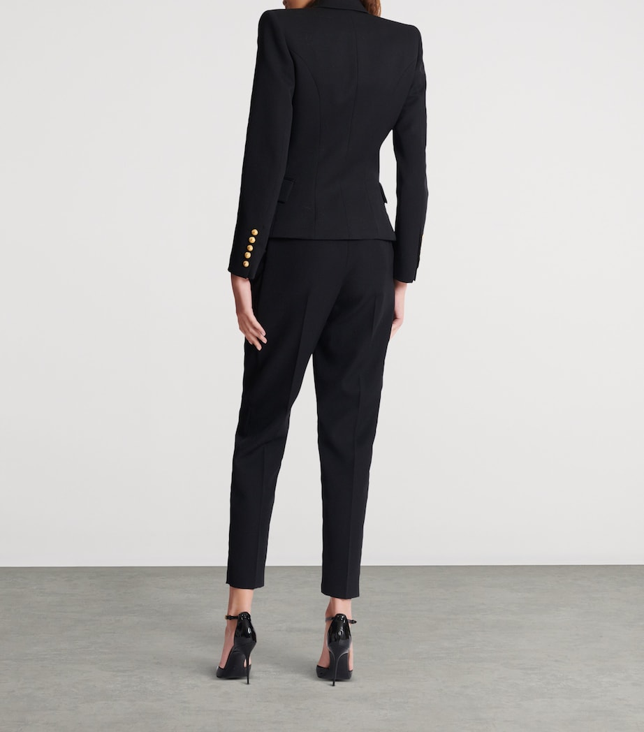 Wool Double-Breasted Blazer 0PA NOIR Image 5