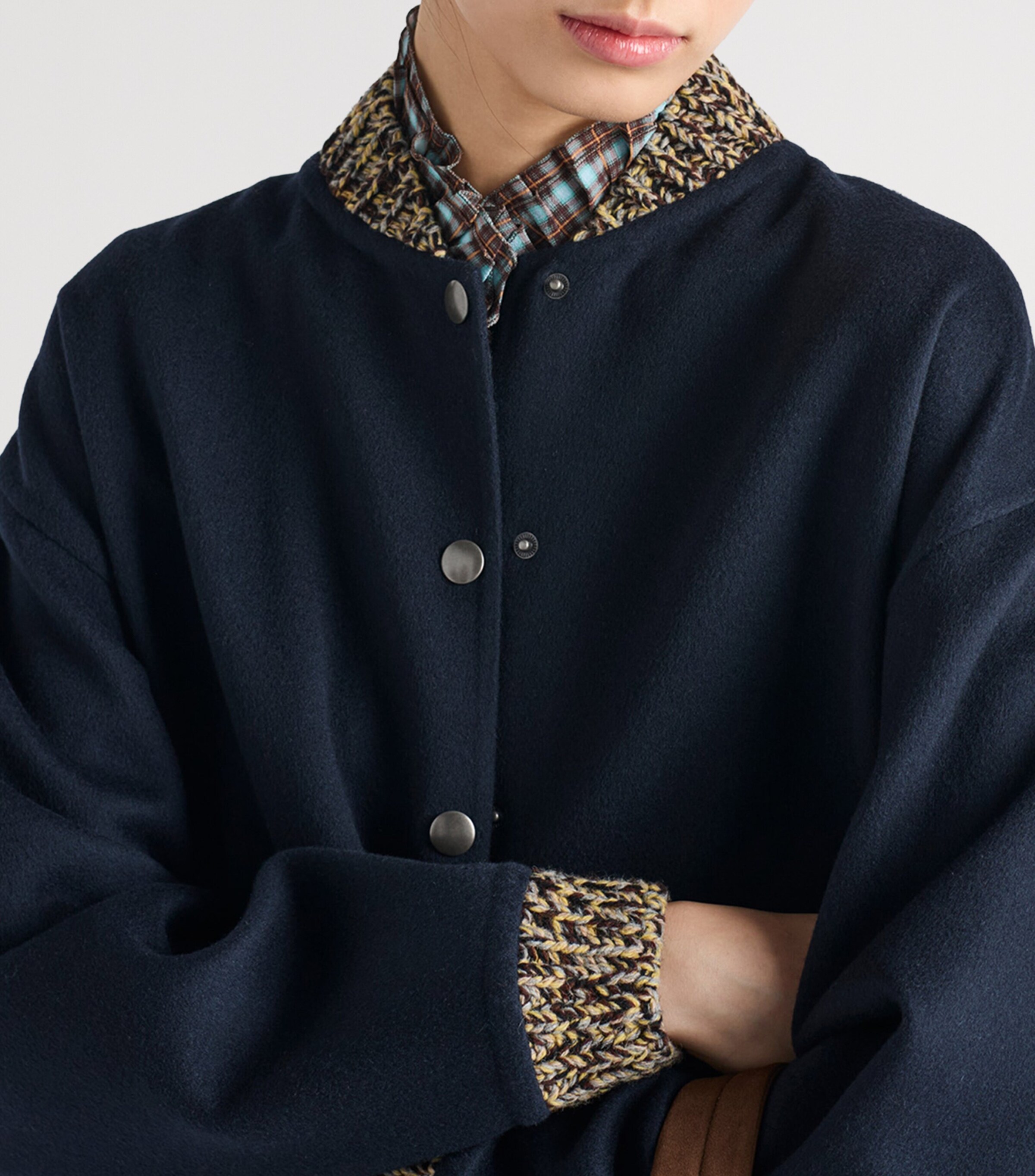 Wool-Cashmere Bomber Jacket F0008 Image 3