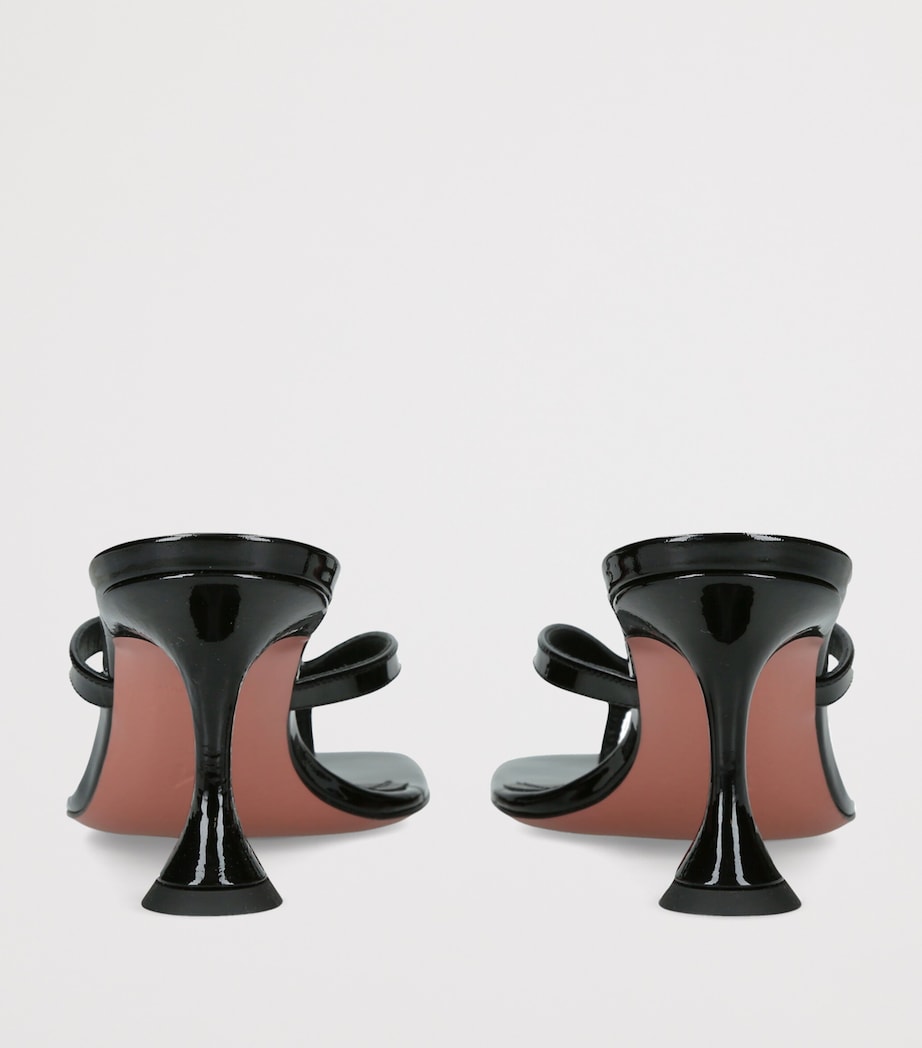 Amina Muaddi Patent Leather Juliette Heeled Sandals 70 Black Image 2