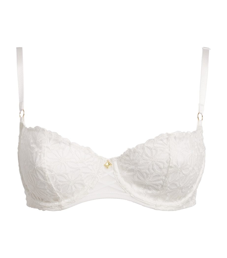 Aubade Womens Lace Secret Memories Half-Cup Bra Ivory Image 1
