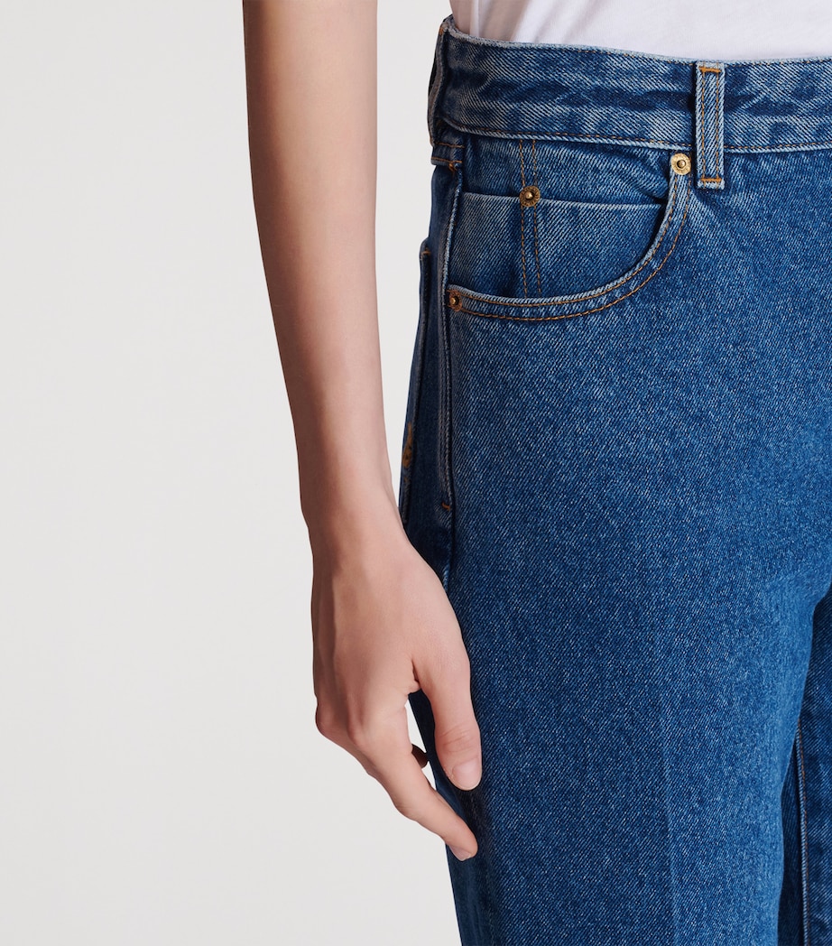 Elongated Straight Jeans 6EX BLEU JEAN FONCE Image 5