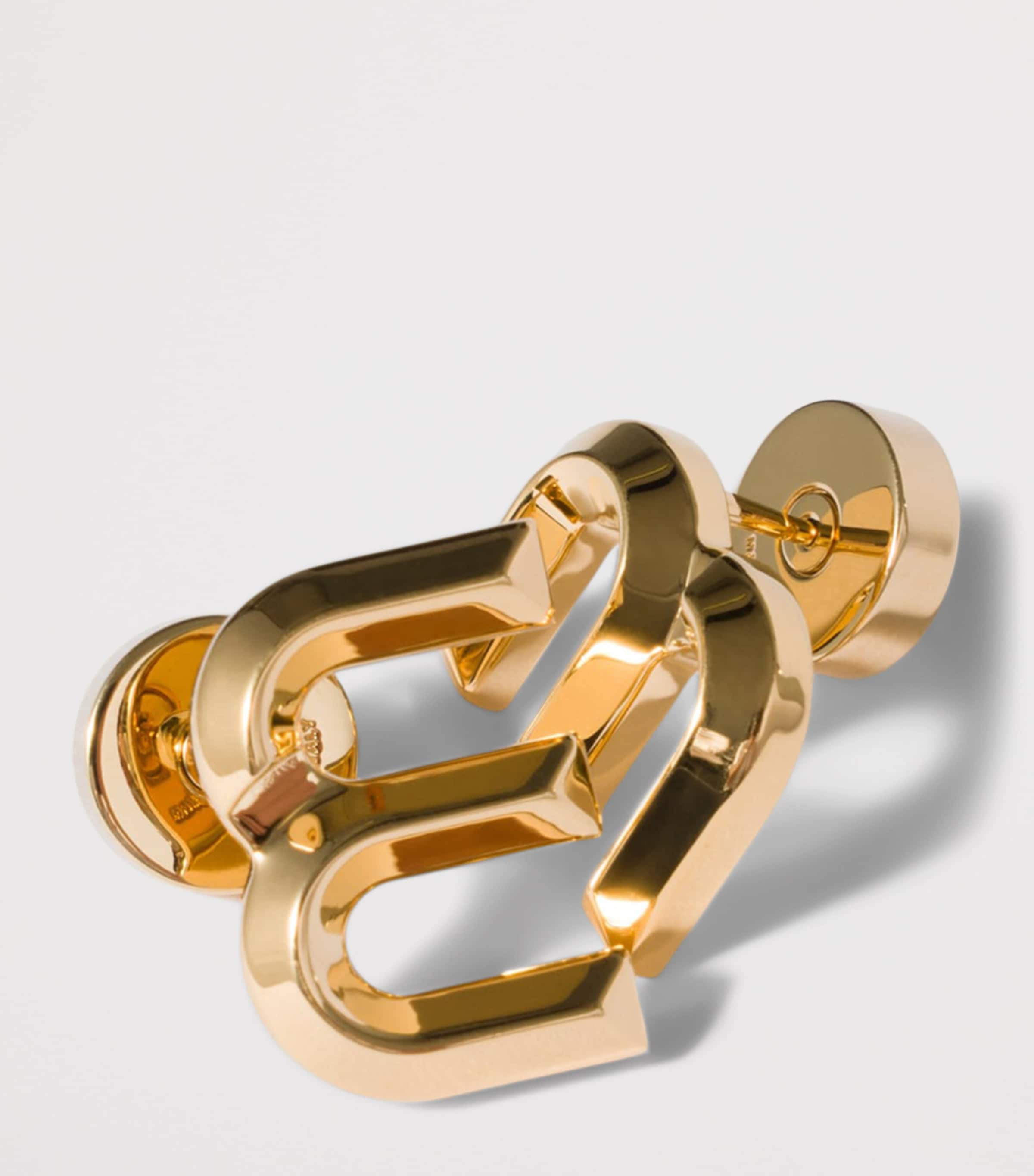 Miu Miu M Logo Stud Earrings Gold/silver Image 2