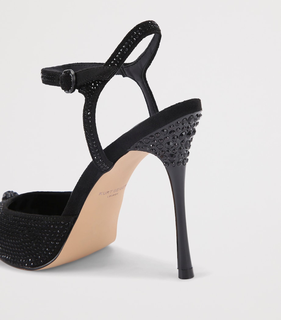 Embellished Ankle Strap Heels 105 BLACK Image 2