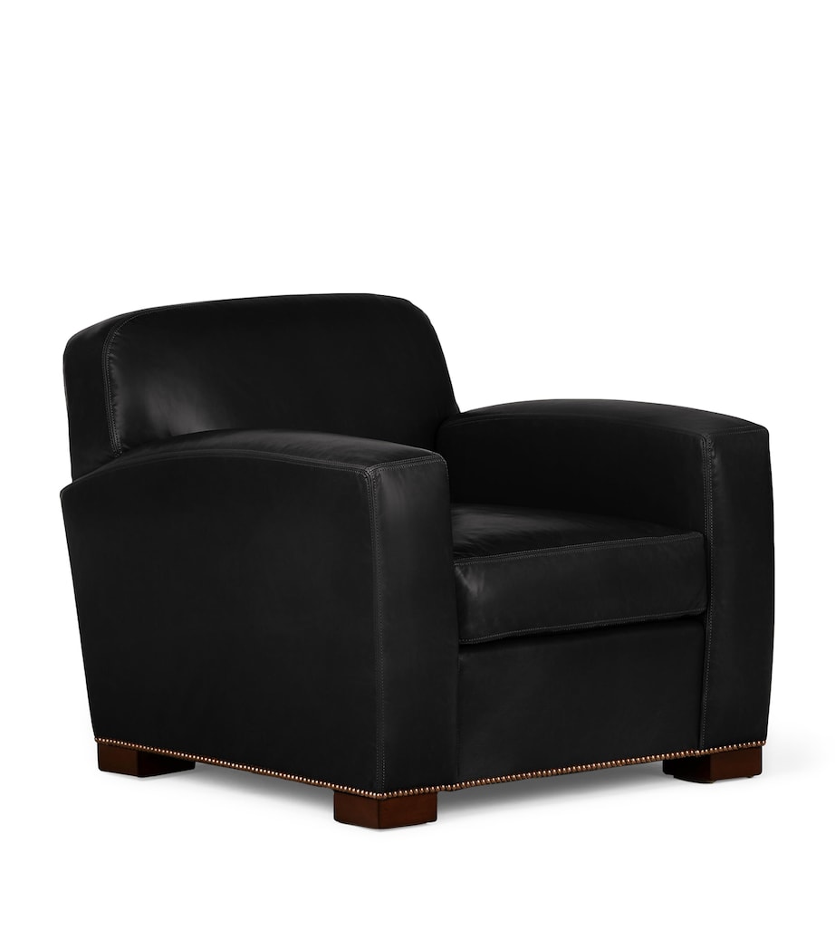 Maple and Leather Grant Armchair MEDIUM MAHOGANY Image 2