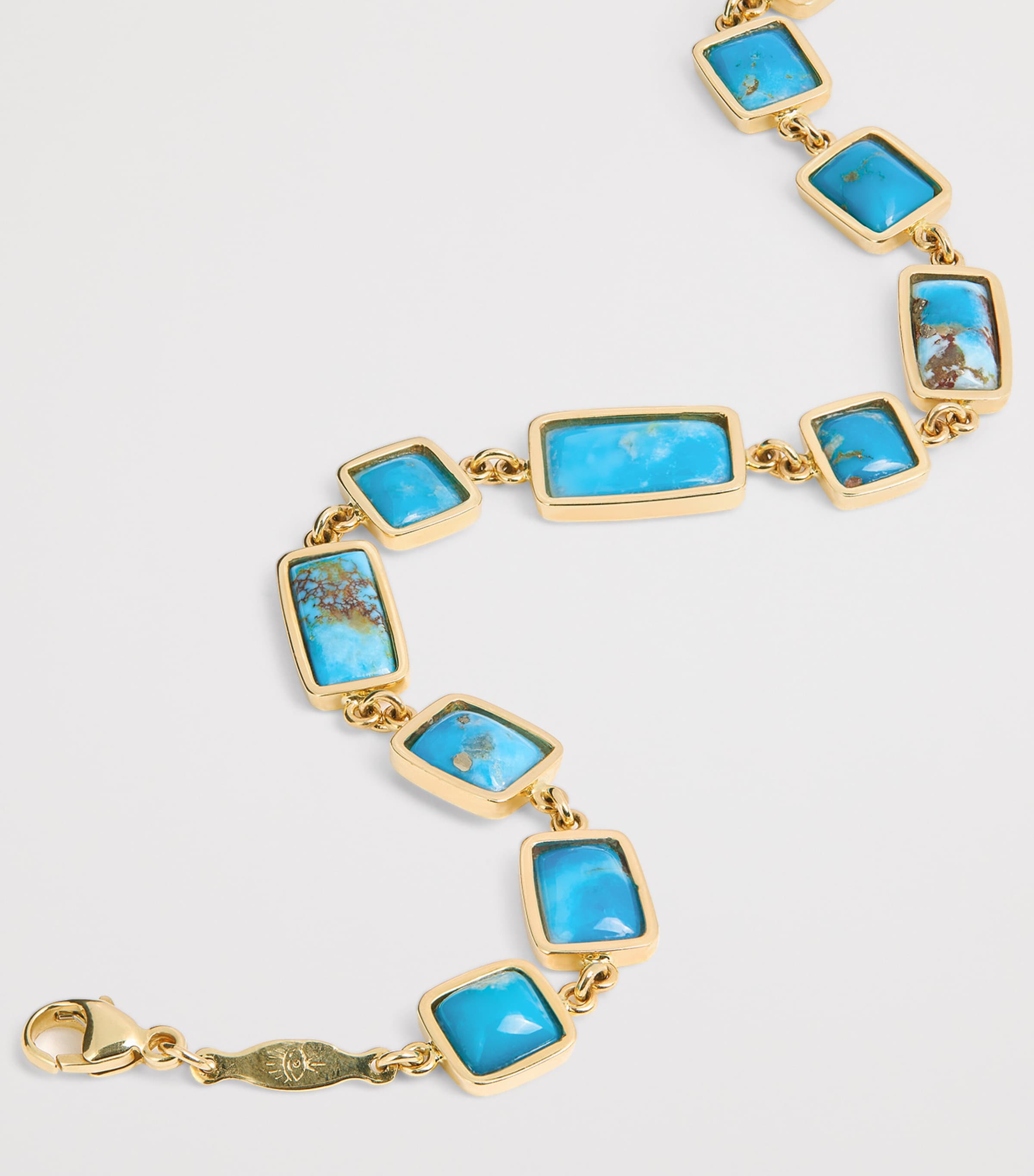 Yellow Gold and Turquoise Bezel Bracelet YELLOW GOLD Image 4