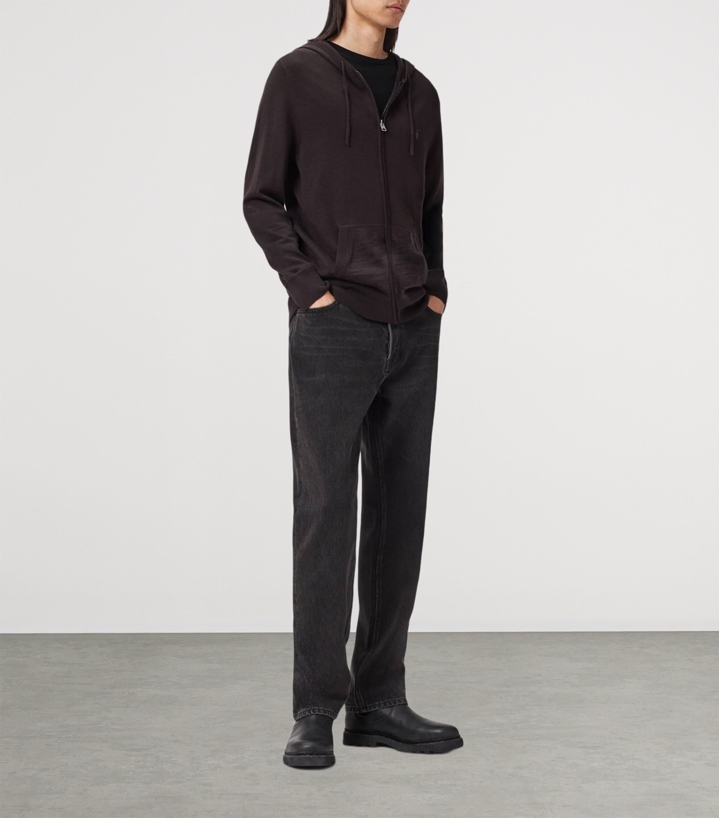 Merino Wool Mode Hoodie ESPRESSO BROWN Image 4