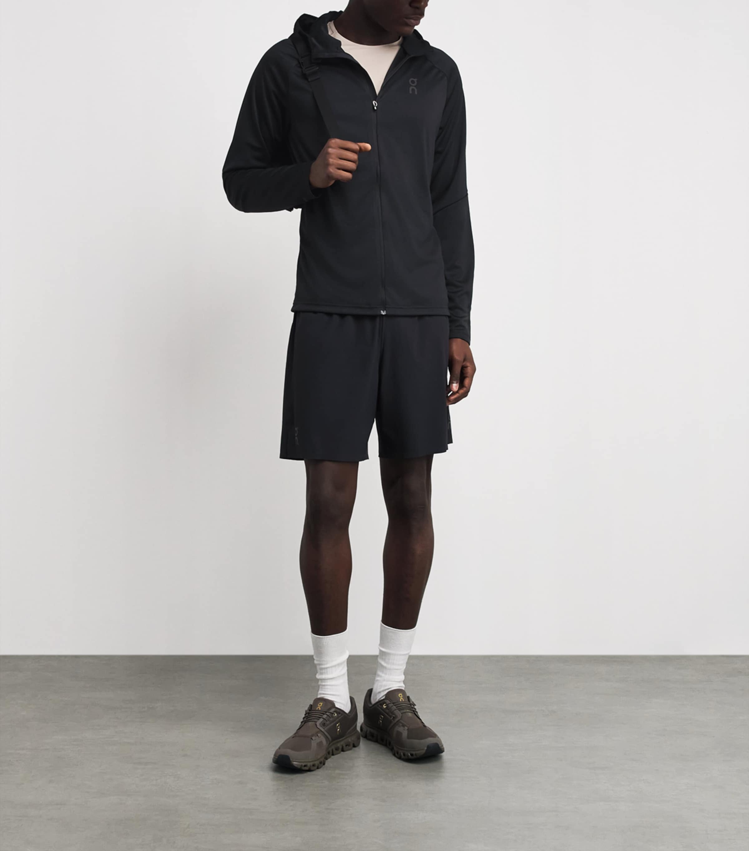 On Mens Climate Zip-Up Hoodie Black Image 2
