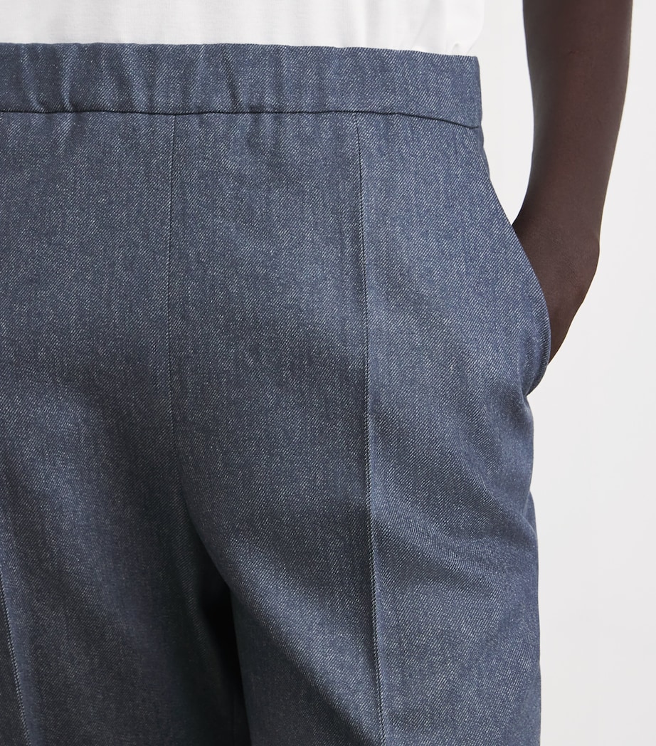 NOMADISSEM Womens Wool Tailored Trousers Jeans Taupe Image 6