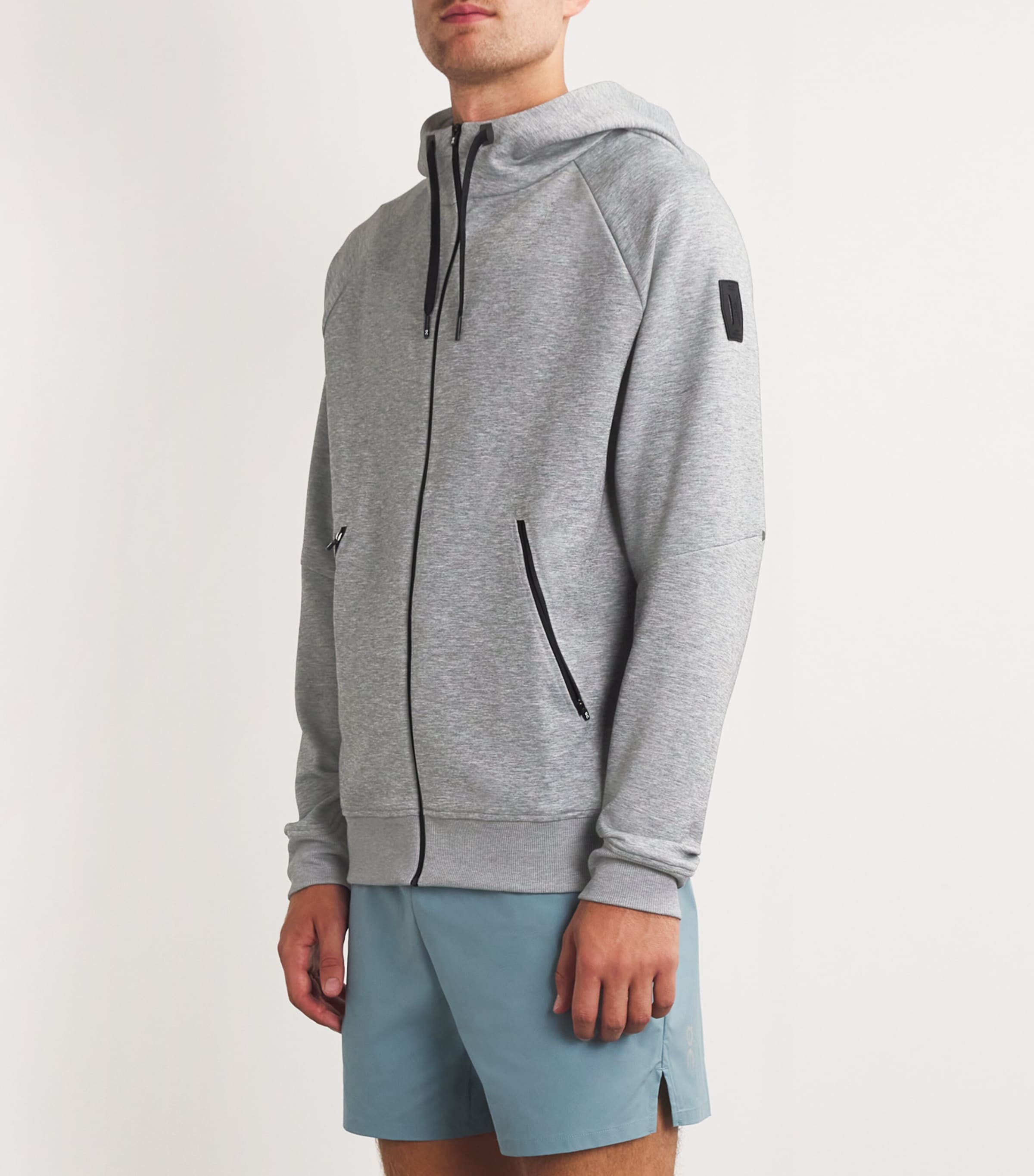 Zip-Up Hoodie GREY Image 3
