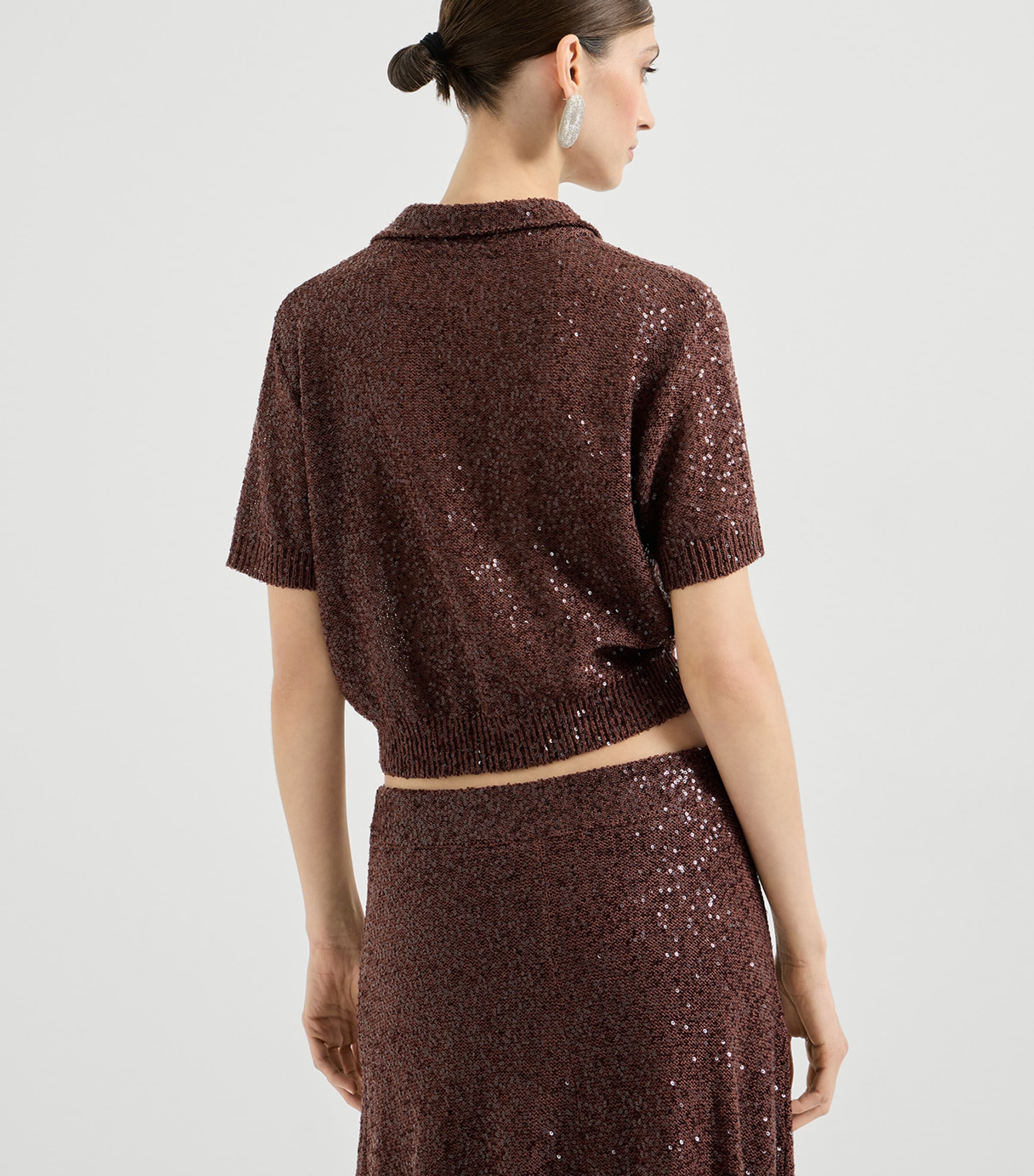 Sequin Collared Top C9092 Image 5