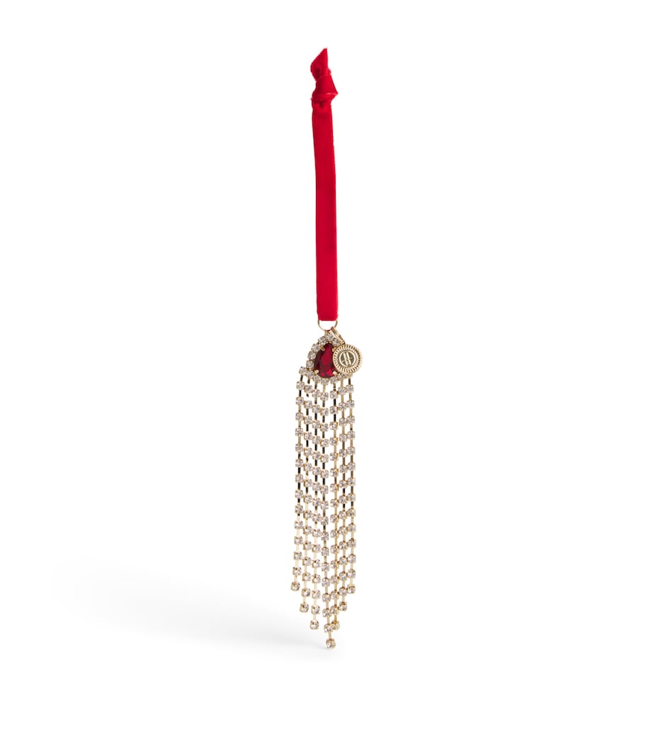Harrods Crystal-Embellished Drop Tree Decoration Blue Image 1