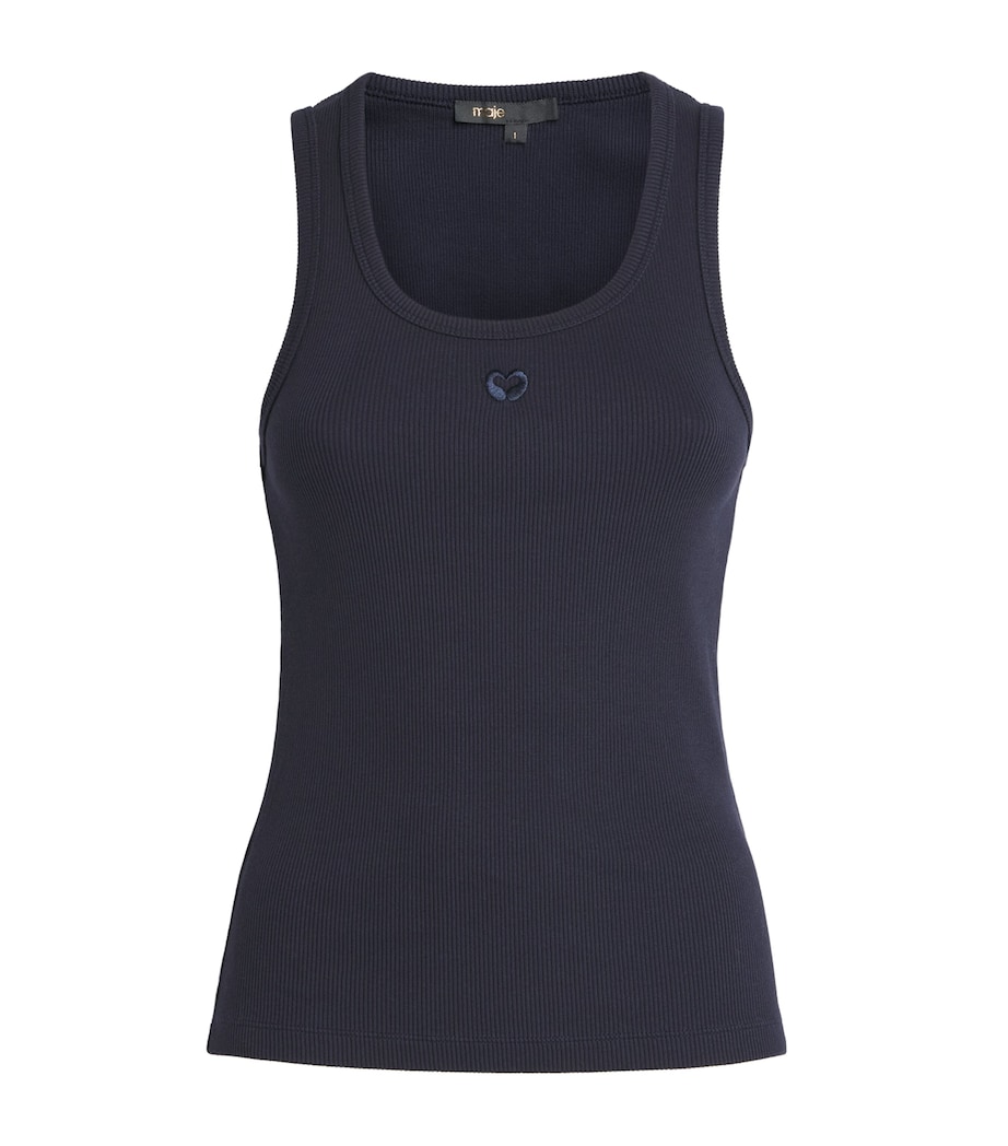 Stretch-Cotton Logo Tank Top NAVY Image 1