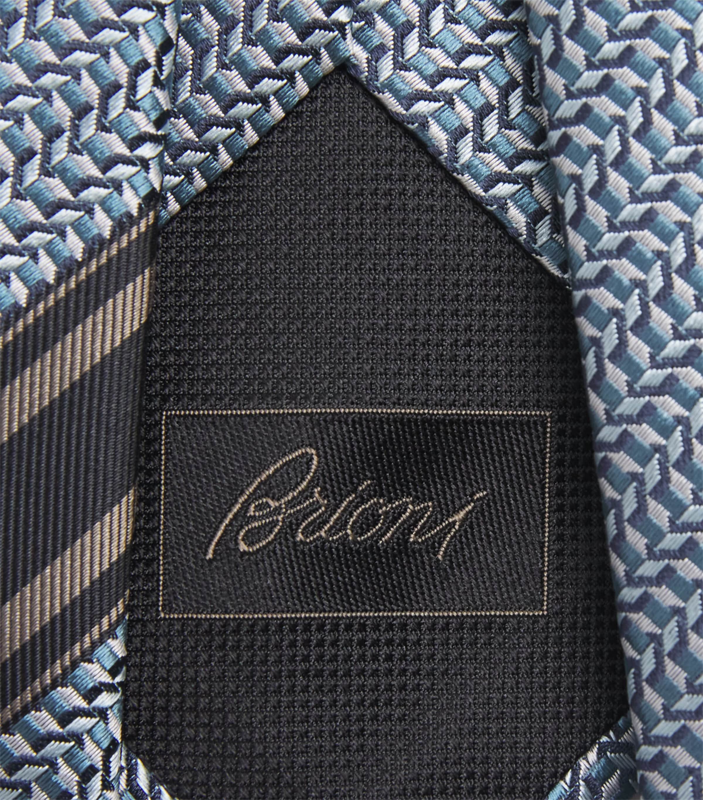 Brioni Silk Geometric-Jacquard Tie Image 3