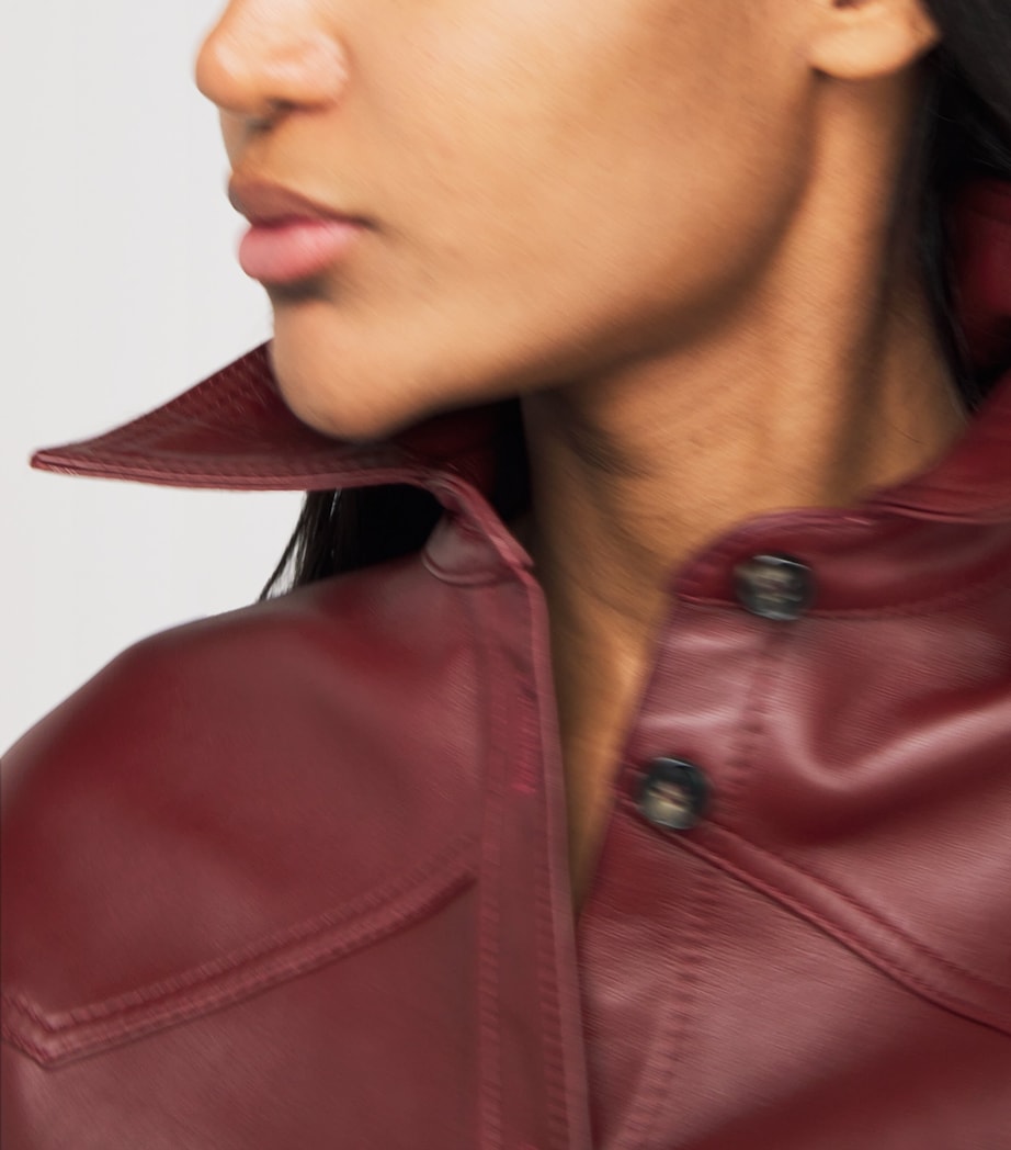 Leather Belty Shirt CHERRY Image 7