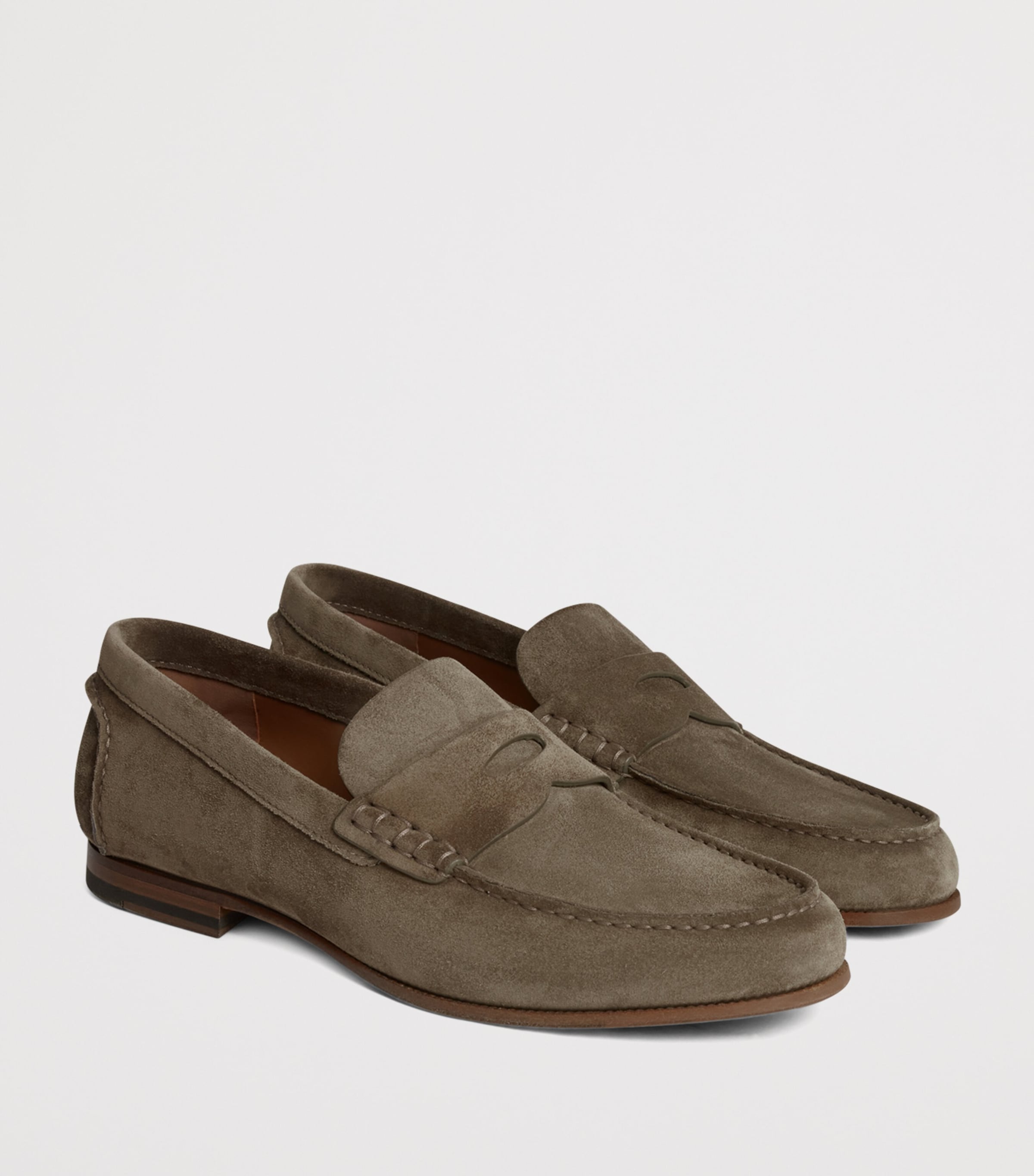 Suede Flex Heddon Loafers 102KHAKI Image 3