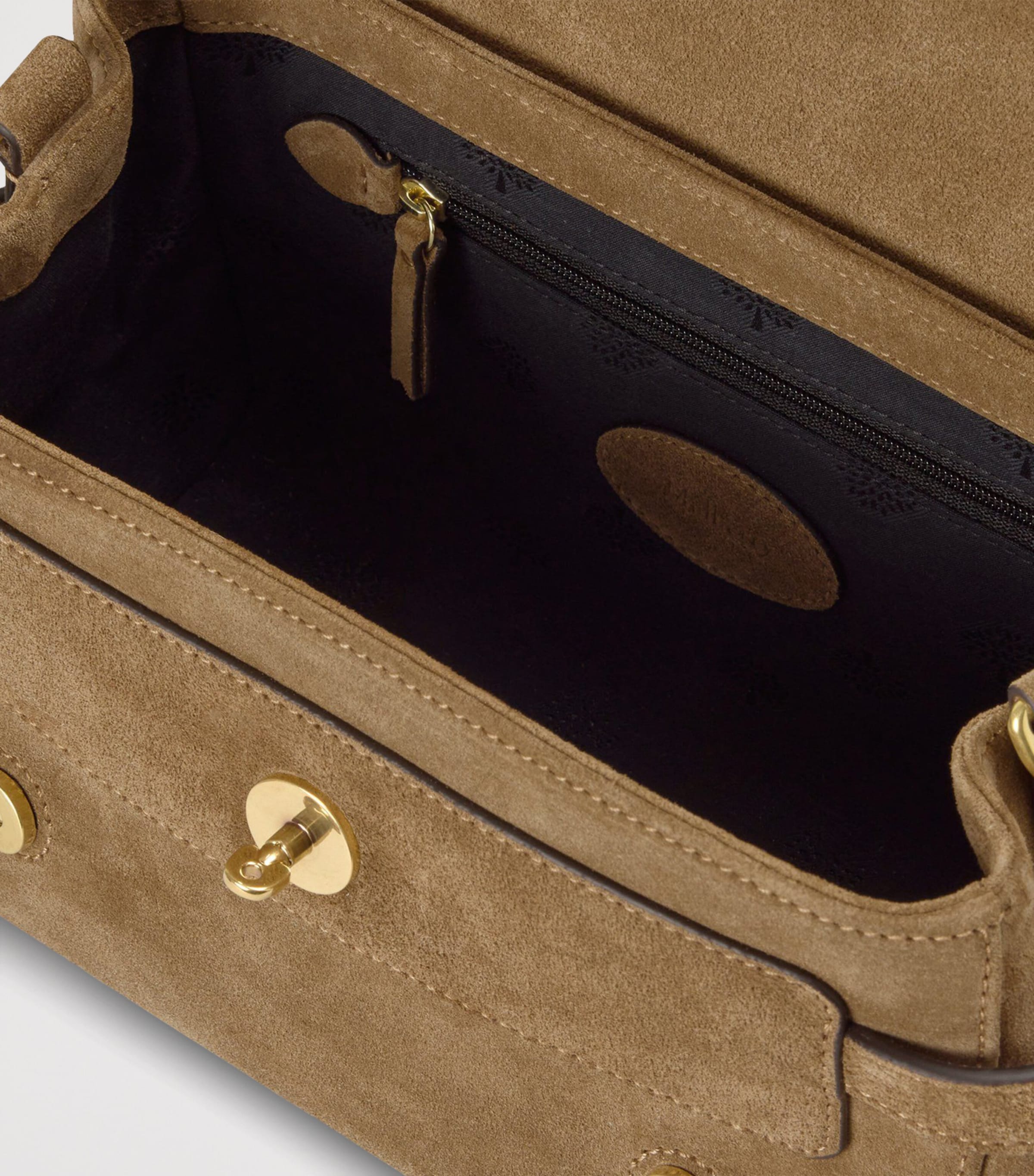 Mini Suede Alexa Cross-Body Bag SALCOMBE SAND Image 4