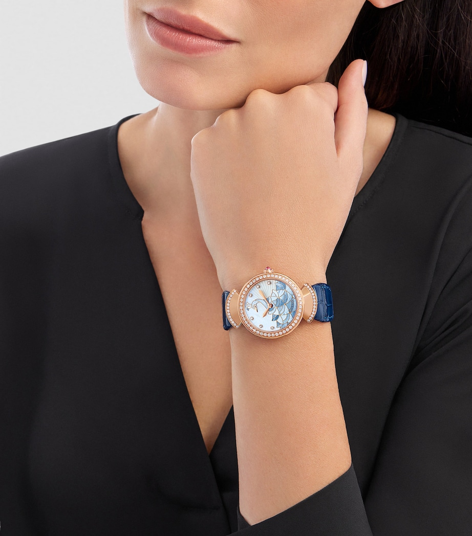 Rose Gold and Diamond Divas' Dream Watch 33mm MOTHER OF PEARL Image 2