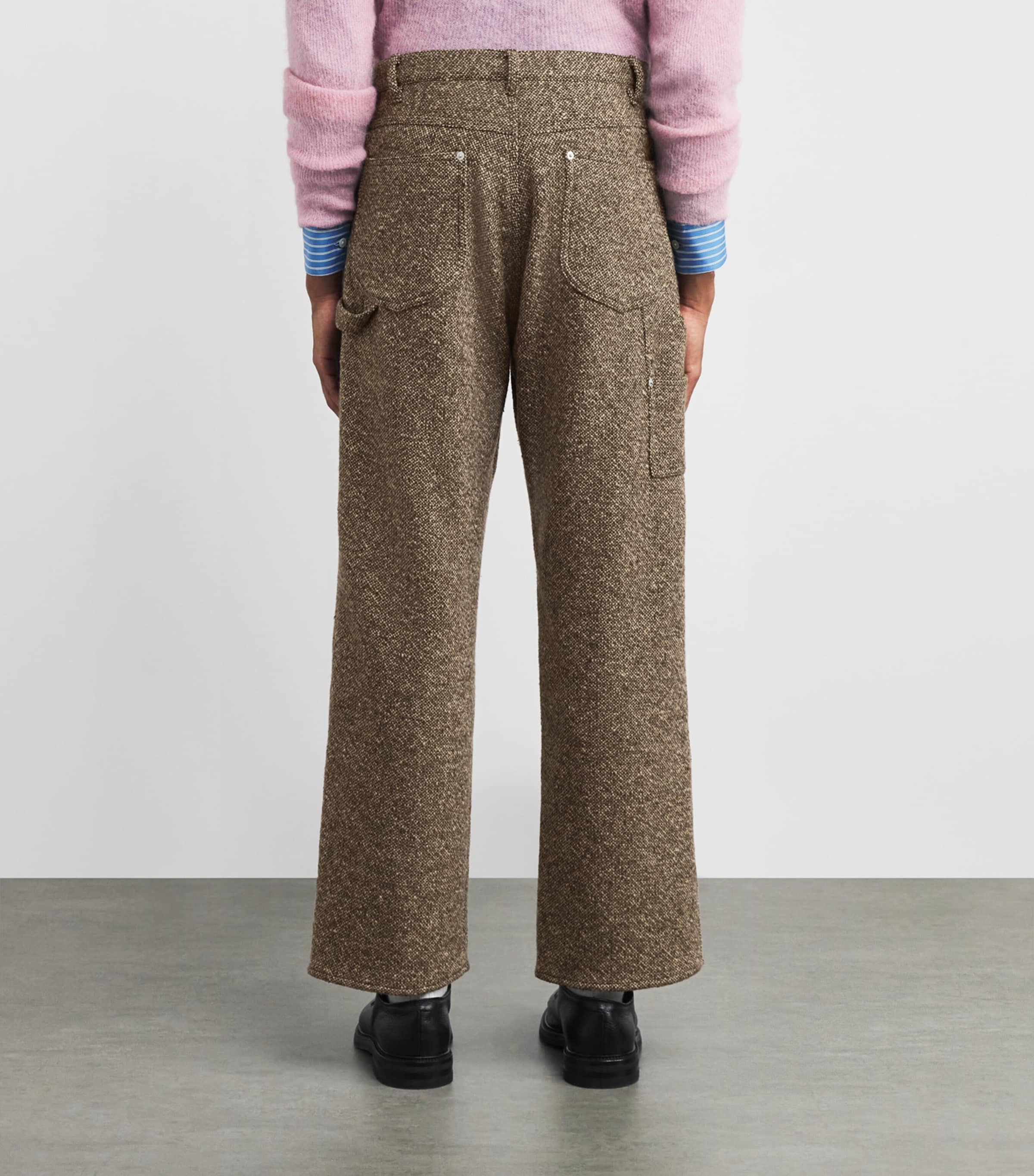 【AURALEE/オーラリー】SPUN TWEED PAINTER 4 Auralee Brown Wool Tweed Painter Trousers | Harrods US