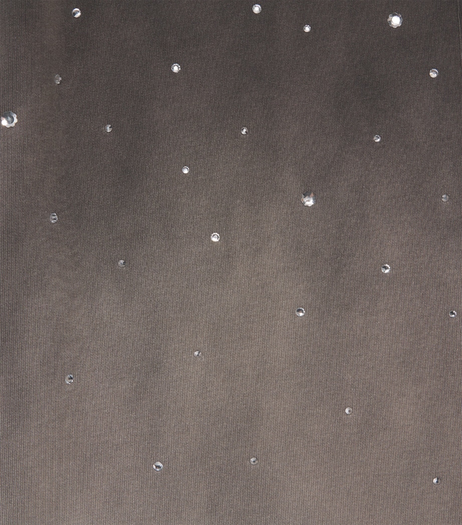 Monnalisa Degradé Rhinestone-Embellished Sweatpants (8-12 Years) Grigio Antracite Image 3