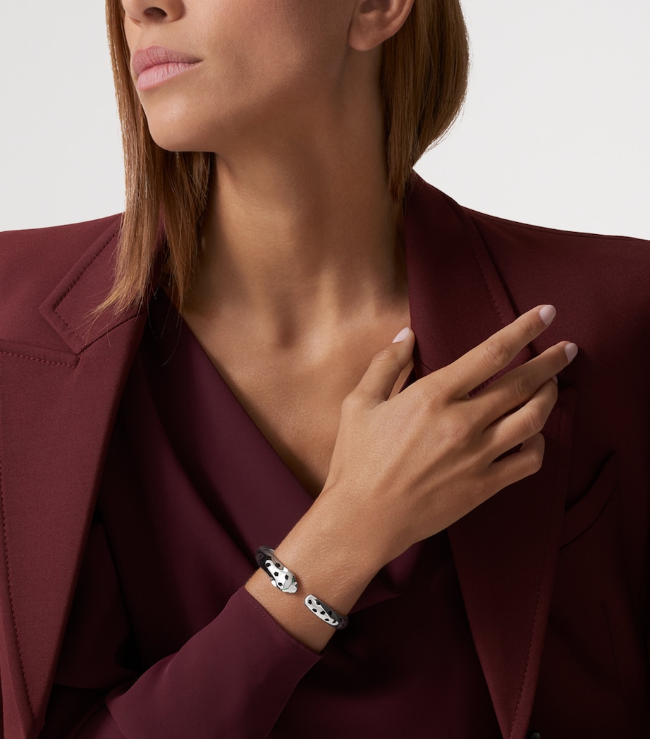 Medium White Gold, Tsavorite Garnet and Onyx Panthère de Cartier Bracelet WHITE GOLD Image 2