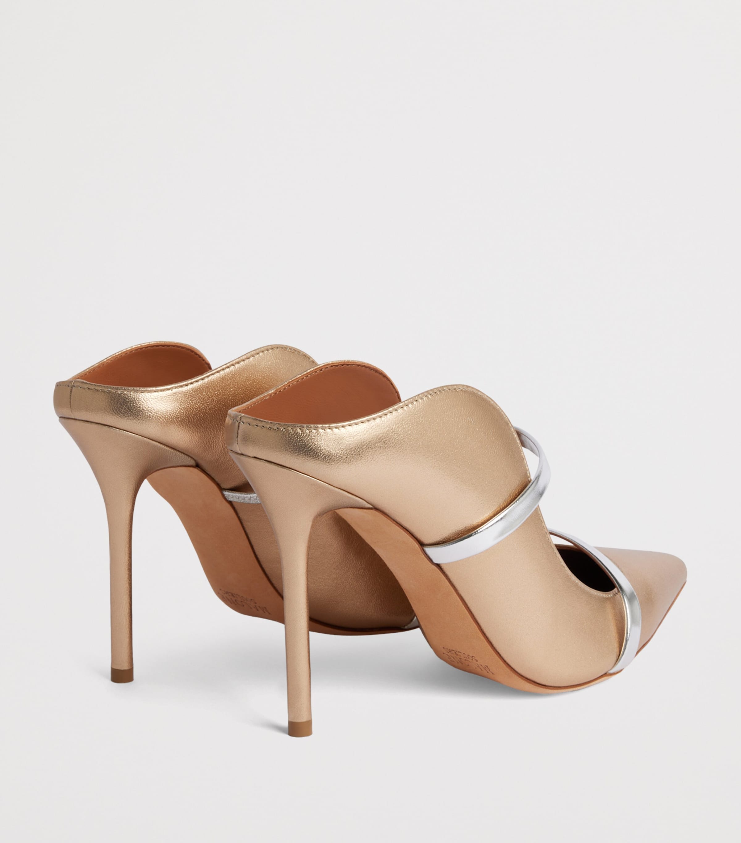 Metallic Leather Maureen Mules 100 GOLD Image 4