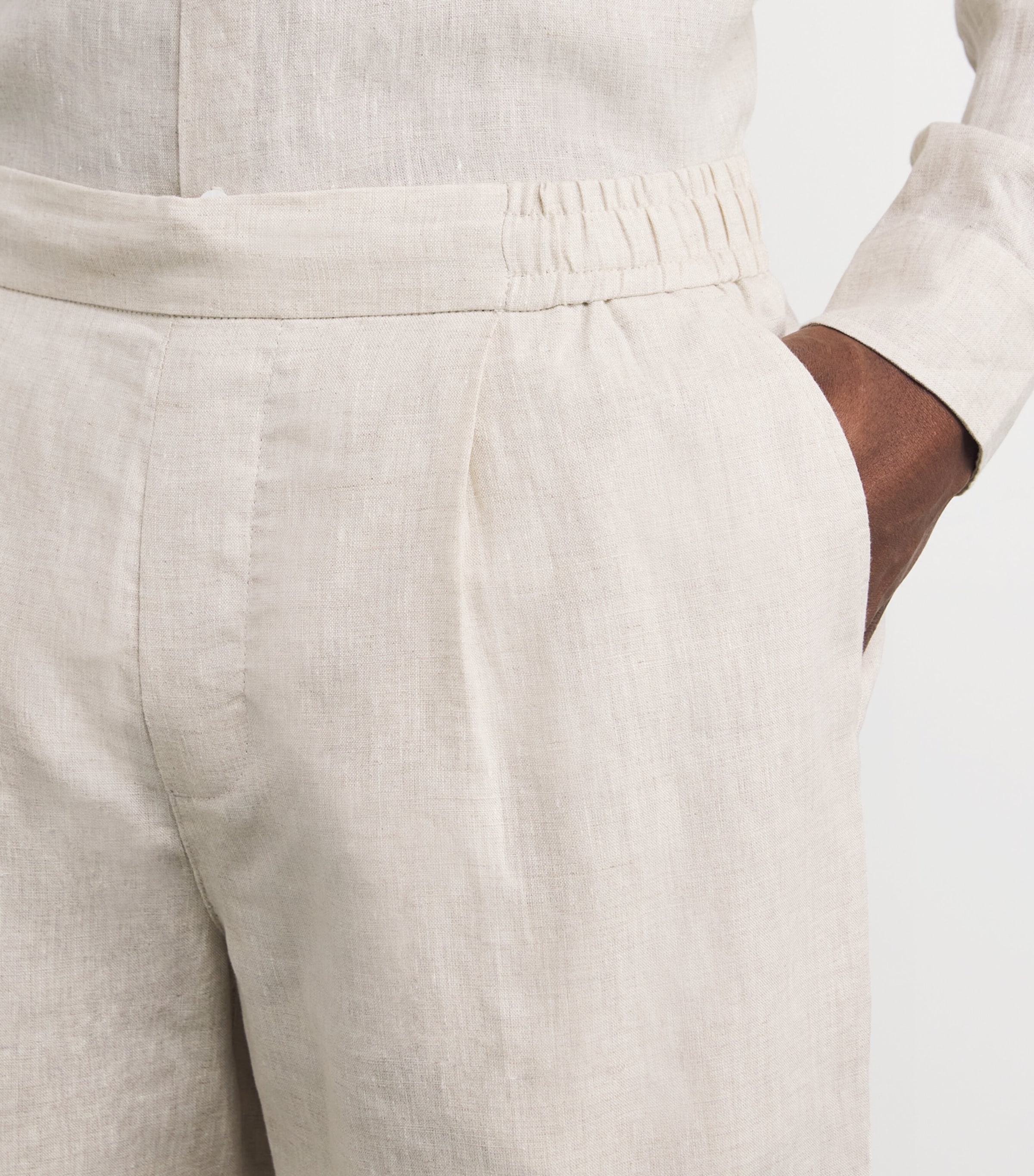 Linen Relaxed Shorts OAT Image 6