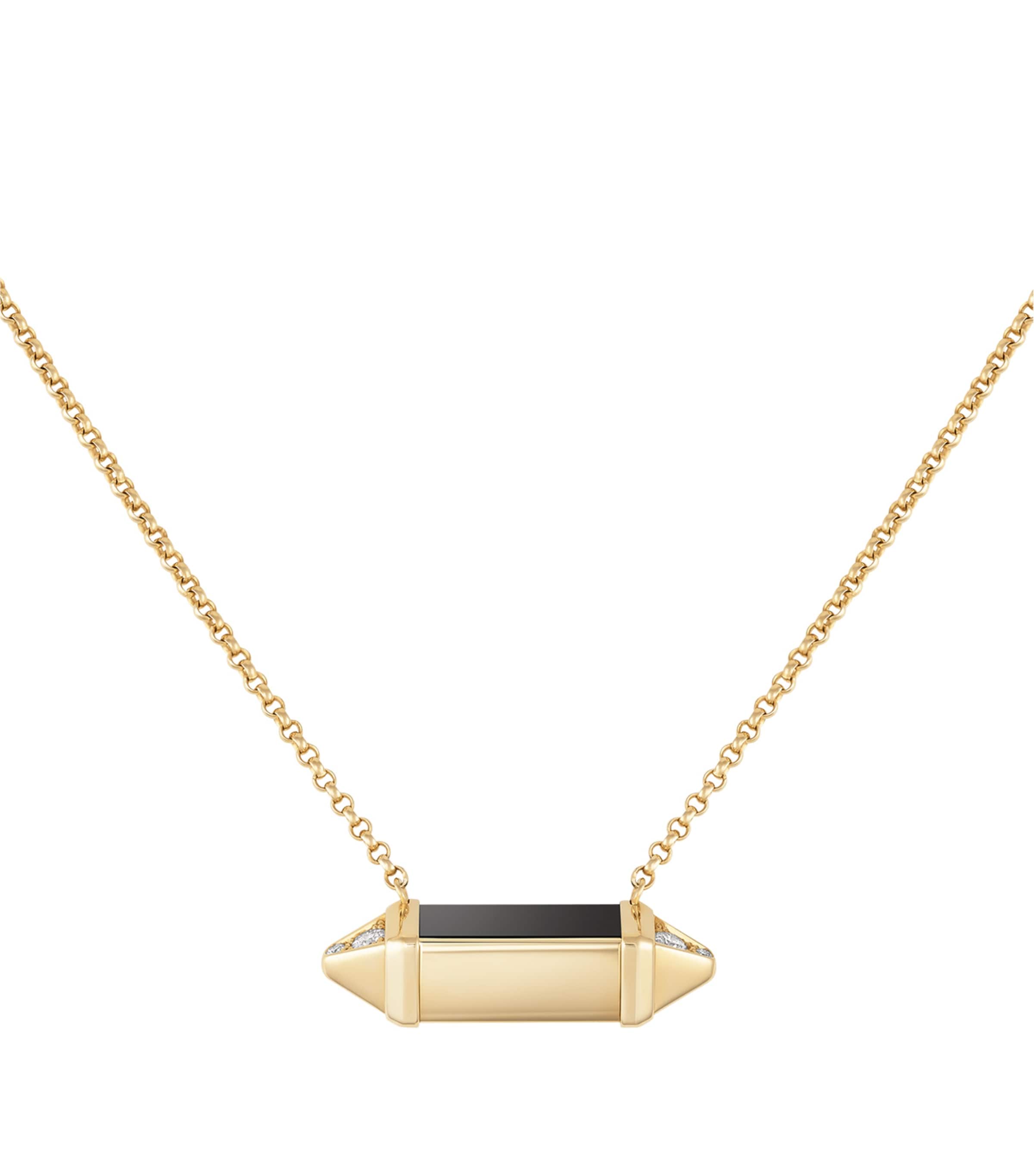 Yellow Gold, Diamond and Onyx Les Berlingots de Cartier Necklace YELLOW GOLD Image 2